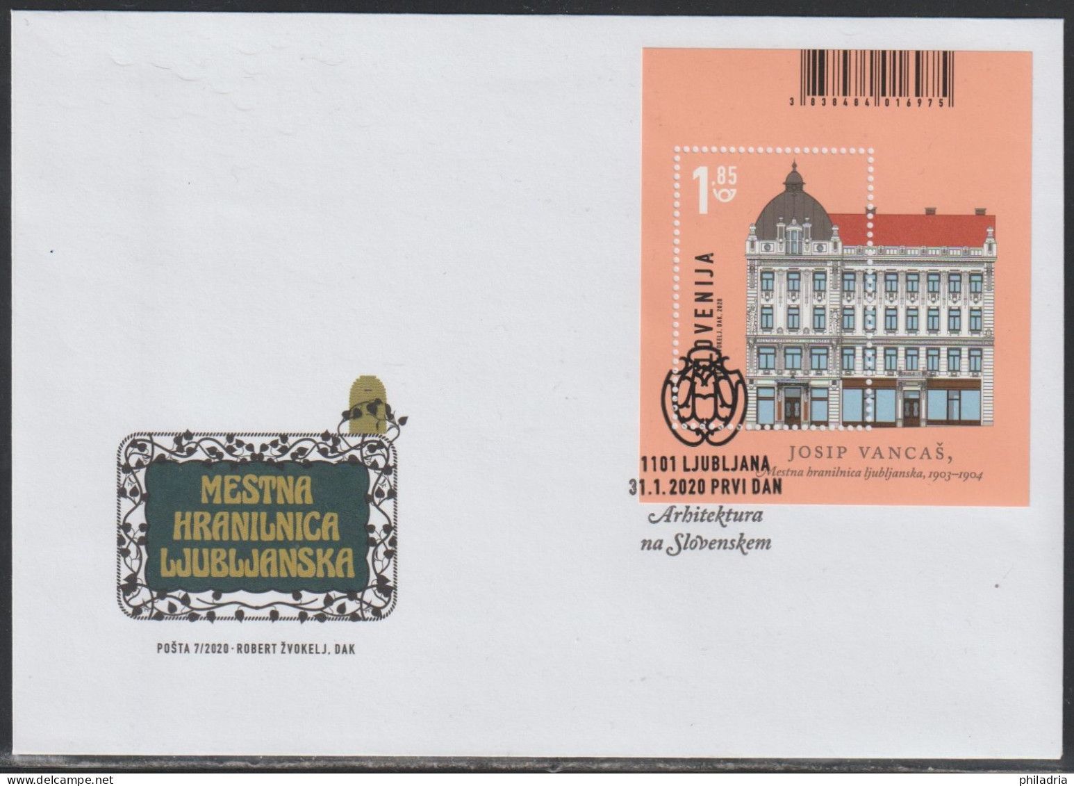 Slovenia, 2020, City Savings Bank House, FDC - Otros & Sin Clasificación