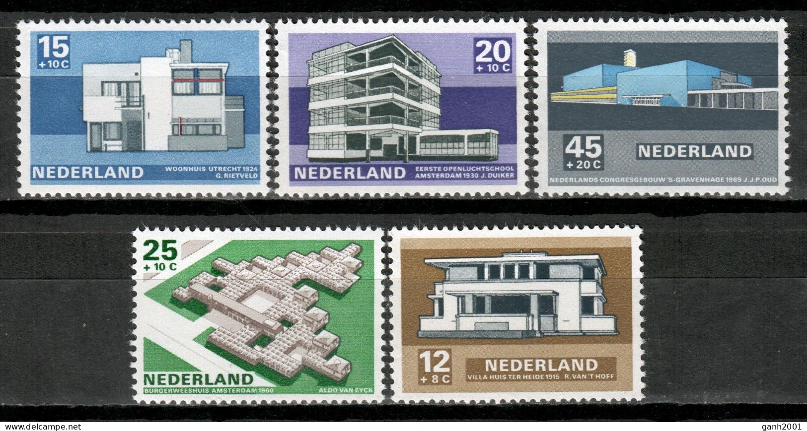 The Netherlands 1969 Países Bajos / Modern Architecture MNH Arquitectura Moderna Architektur / Mg38  40-43 - Otros & Sin Clasificación