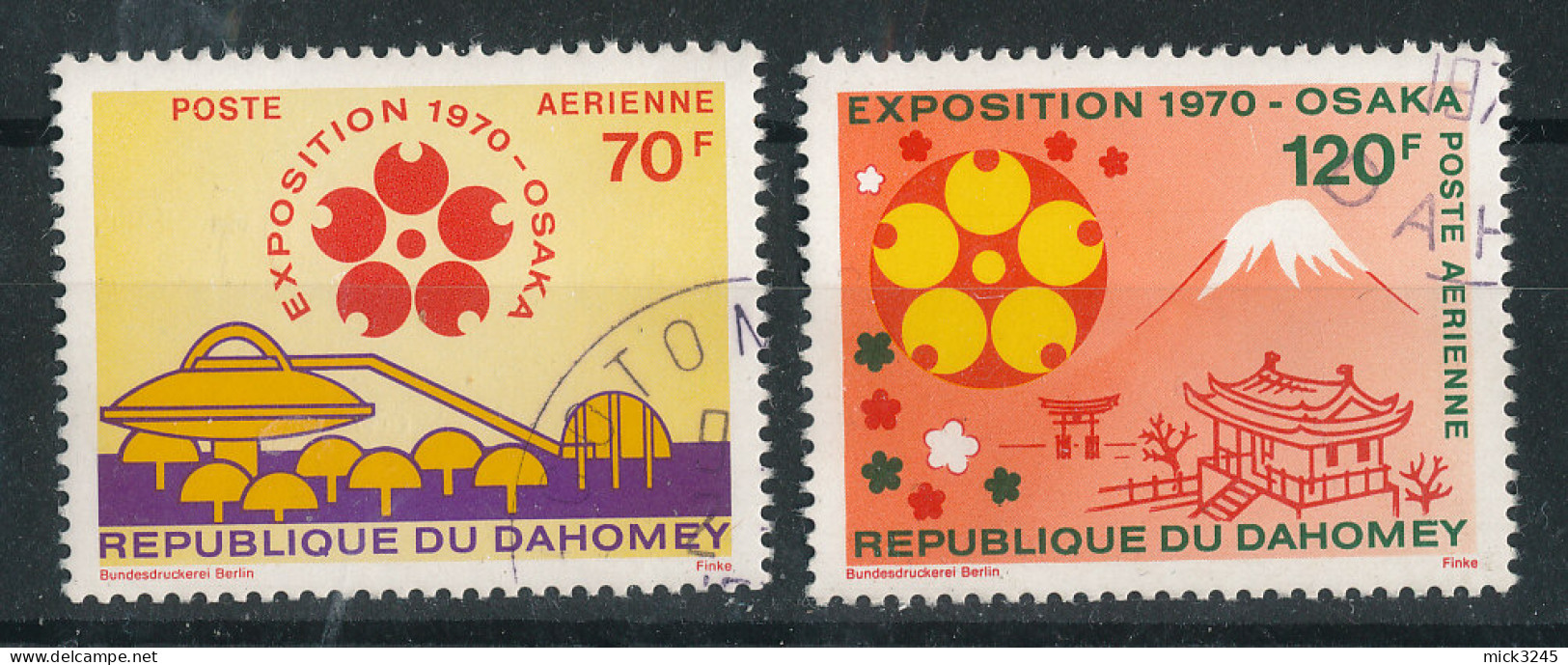 Dahomey PA N°127 Et 128 (o) Exposition D'Osaka - Benin - Dahomey (1960-...)