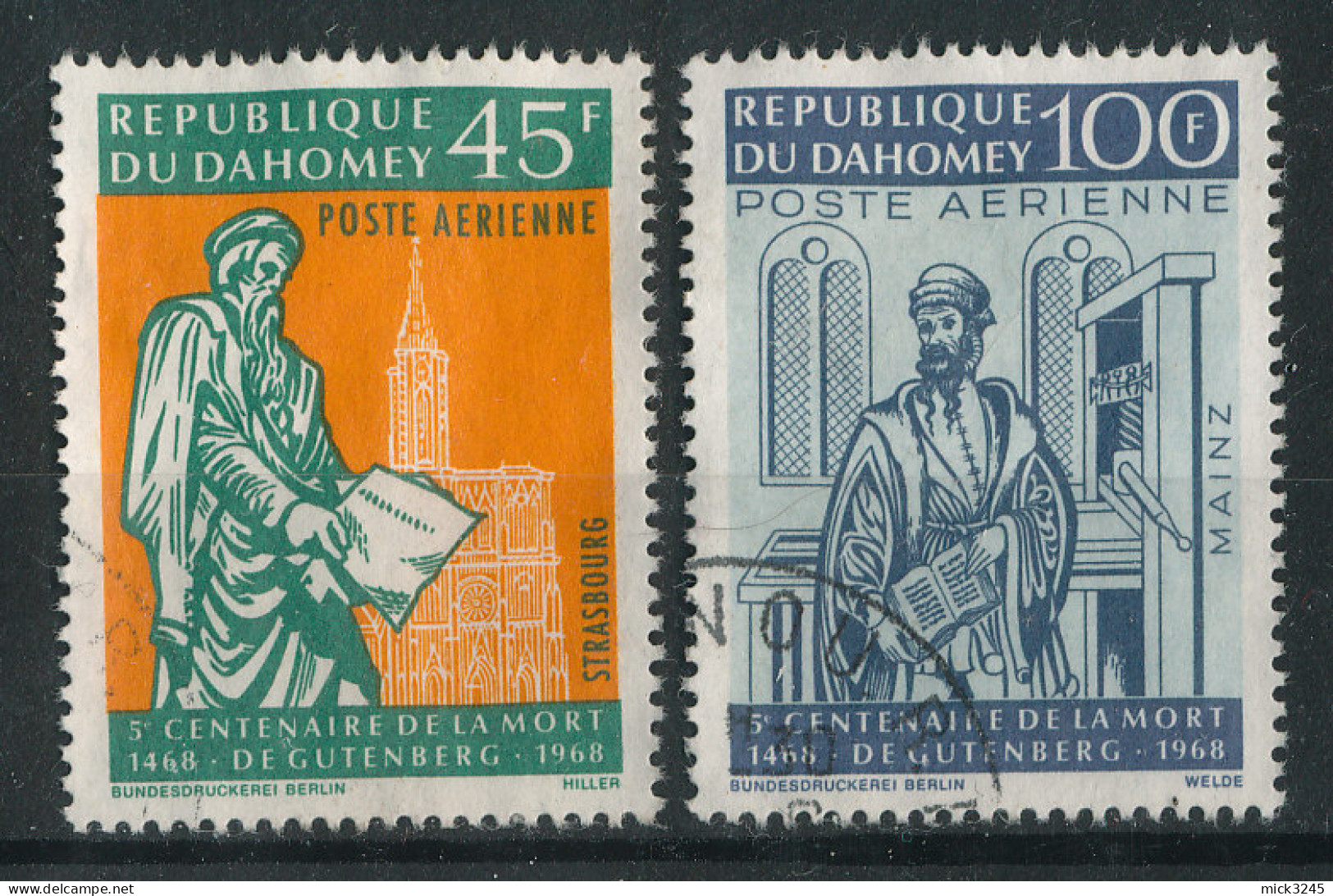 Dahomey  PA N°73 Et 74 (o) Gutenberg - Benin - Dahomey (1960-...)