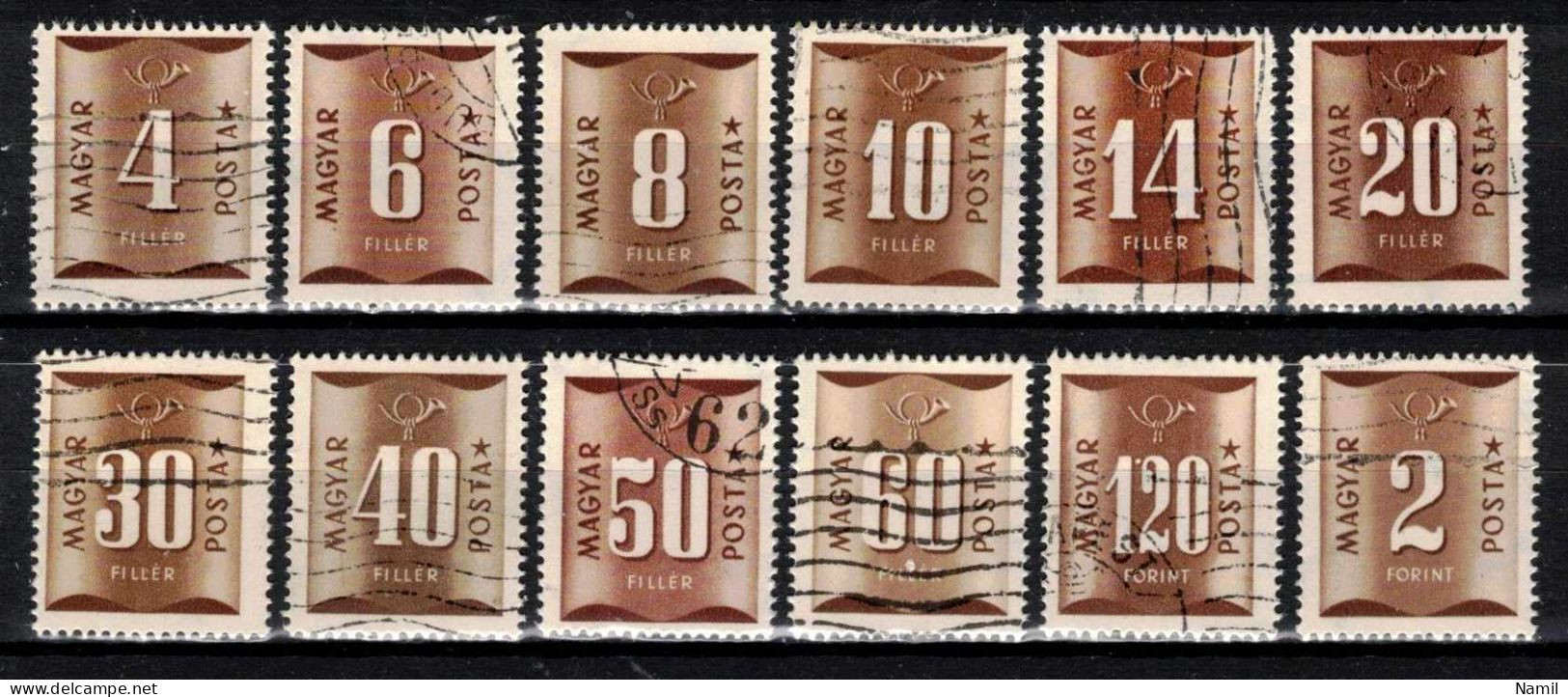 Hongrie 1951 Mi P 191-202 (Yv TT 185-96), Obliteré - Postage Due