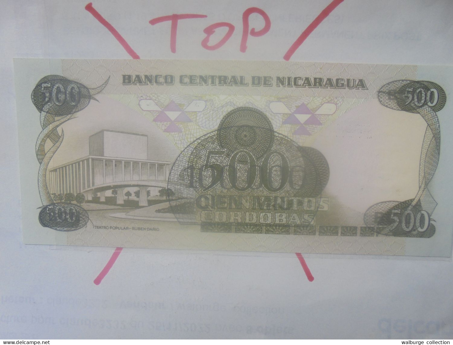 NICARAGUA 100.000 CORDOBAS/500 Cordobas 1987 Neuf (B.33) - Nicaragua