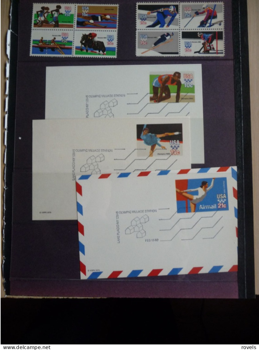 (8) USA OLYMPIC GAMES 1980 SETS AND 5 FDC'S SEE SCANS. - Other & Unclassified