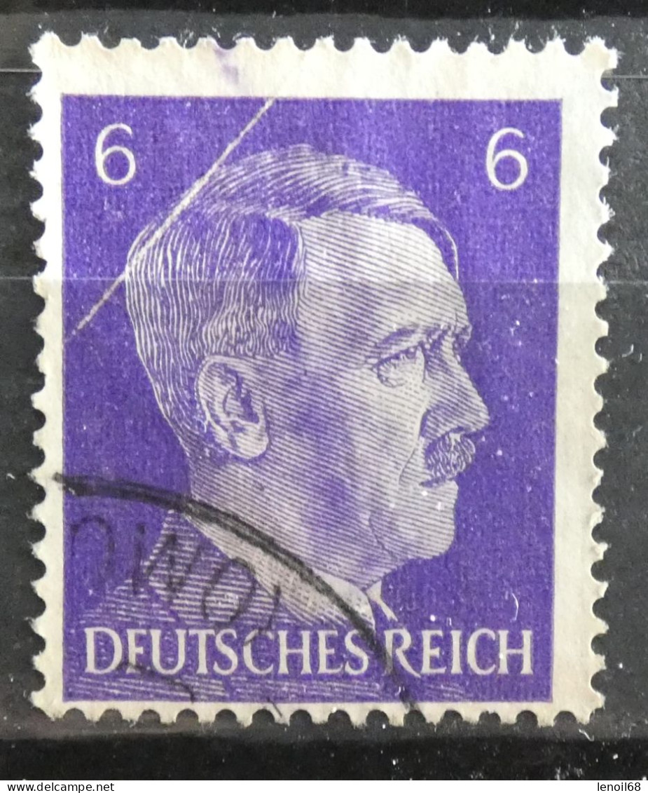 Timbre Allemagne Troisième Reich Hitler 1941 6 Pf Avec Défaut D'impression - Abarten & Kuriositäten