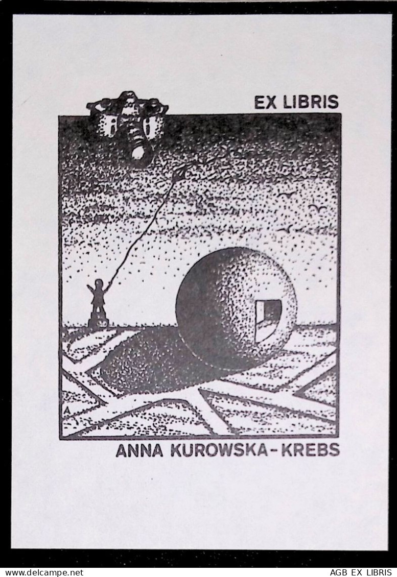 EX LIBRIS ALFRED GAUDA Per ANNA KUROWSKA-KREBS L27bis-F02 EXLIBRIS - Exlibris