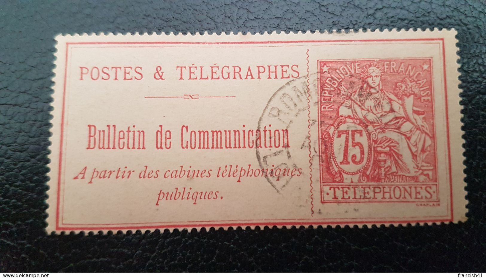 France - TIMBRE TELEPHONE N° 28   75c Rose Oblitéré - Telegraphie Und Telefon