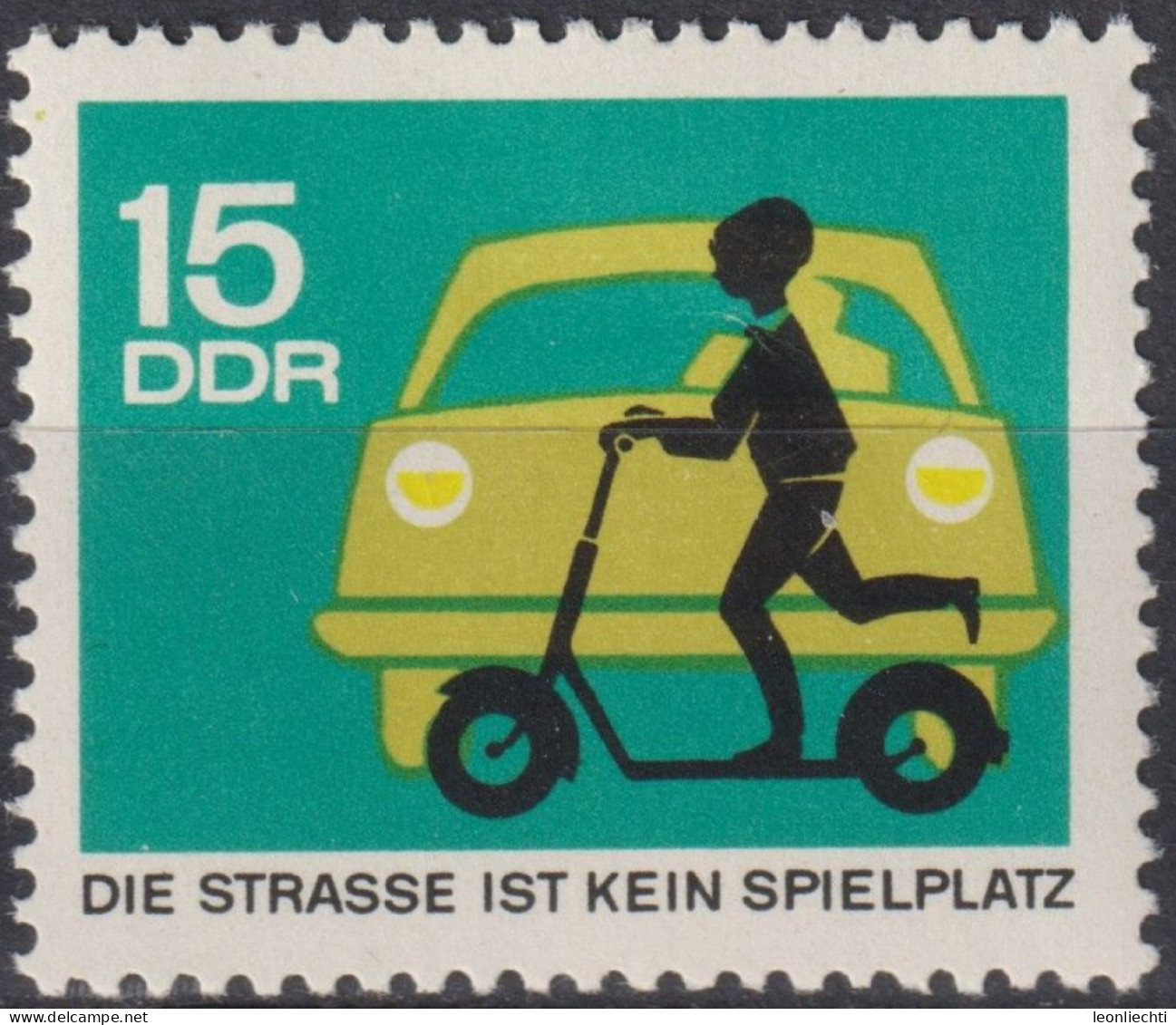 1966 DDR, ** Mi:DD 1170, Yt:DD 867,  Die Strasse Ist Kein Spielplatz, Verkehrssicherheit - Accidents & Road Safety