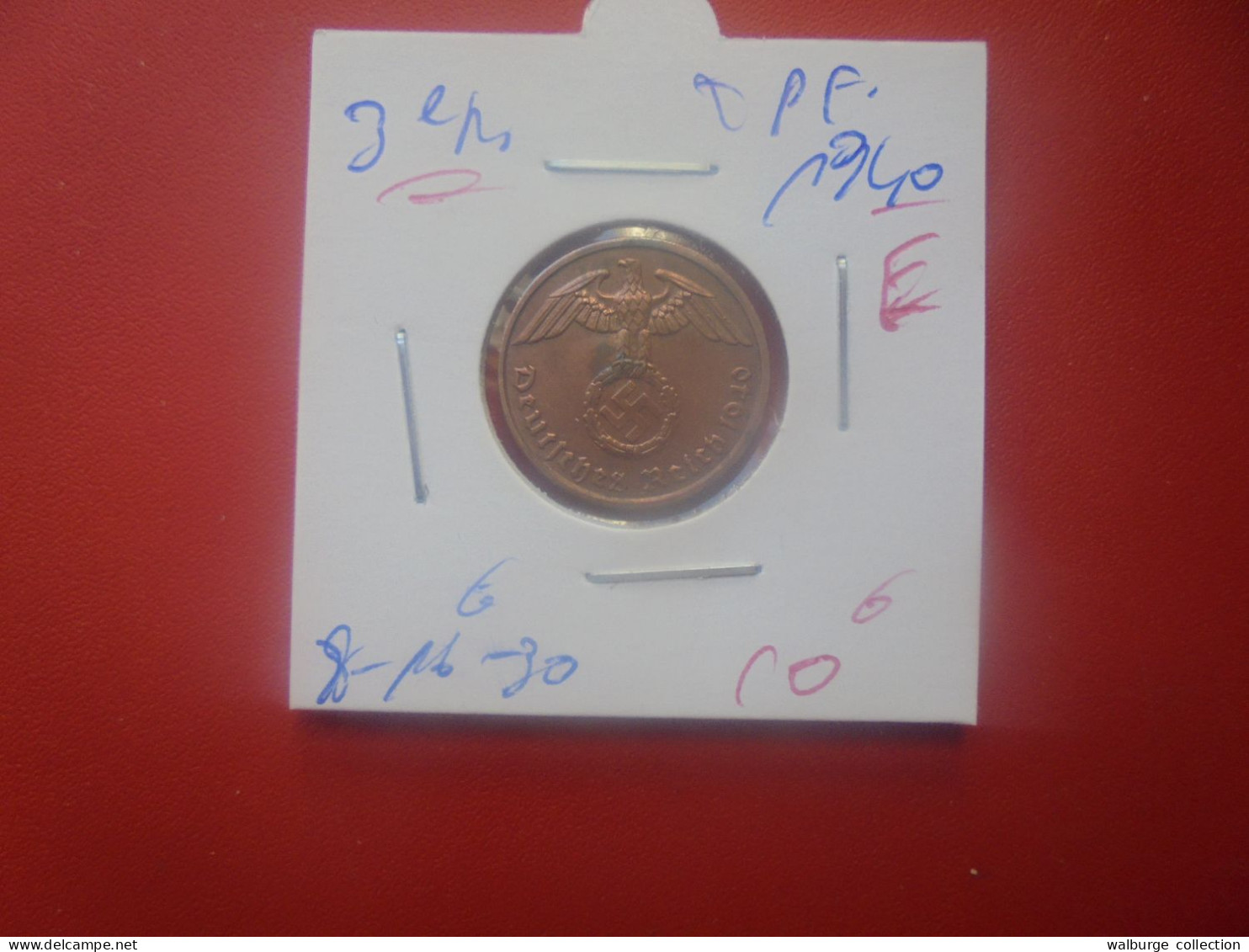 3eme REICH 2 Pfennig 1940 "E" (A.11) - 2 Reichspfennig