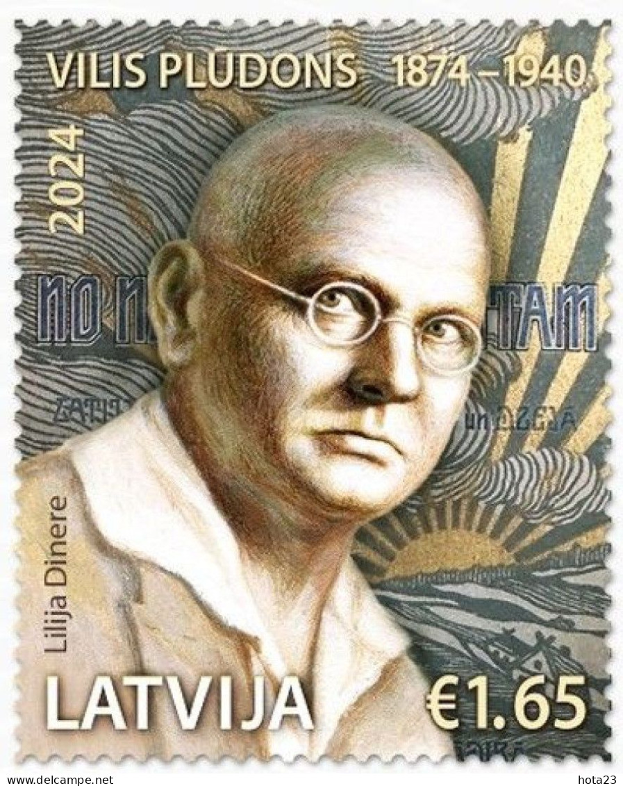 (!) Latvia Lettland Lettonie 2024  Vilis Pludons - Latvian Poet And Writer MNH - Lettland