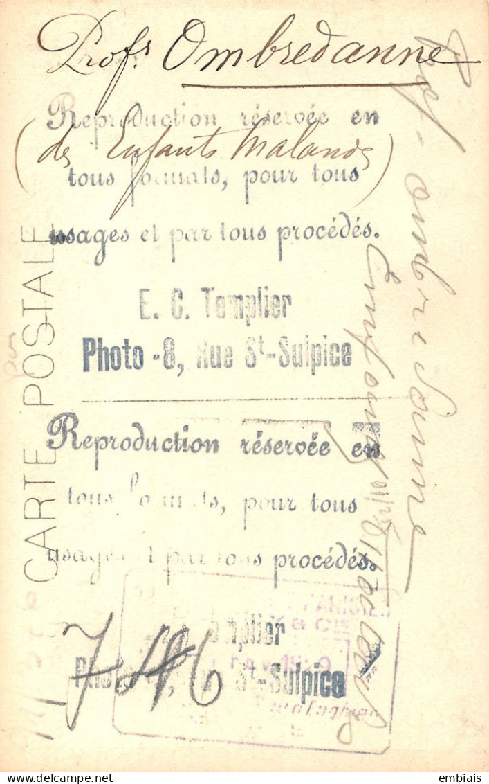 75 PARIS XVe - Carte Photo Hôpital NECKER Louis OBERDANNE Professeur De Chirurgie Pédiatrique Des Enfants Malades - Salud, Hospitales