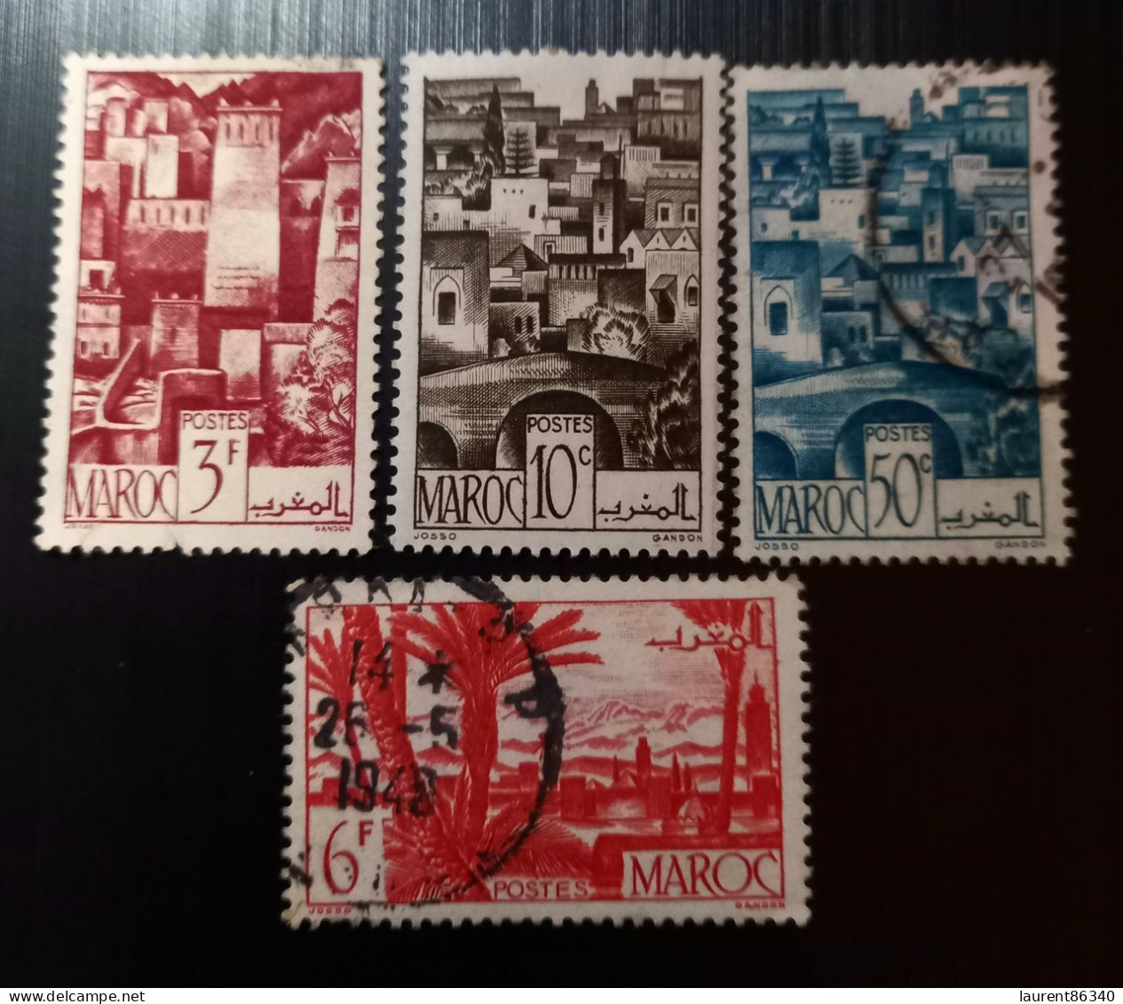 Maroc Poste Française 1947 1949  Views Of The City - Used Stamps