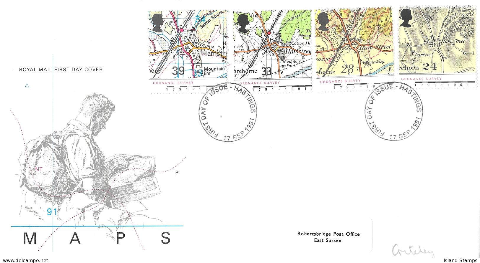 1991 Maps Addressed FDC Tt - 1991-00 Ediciones Decimales