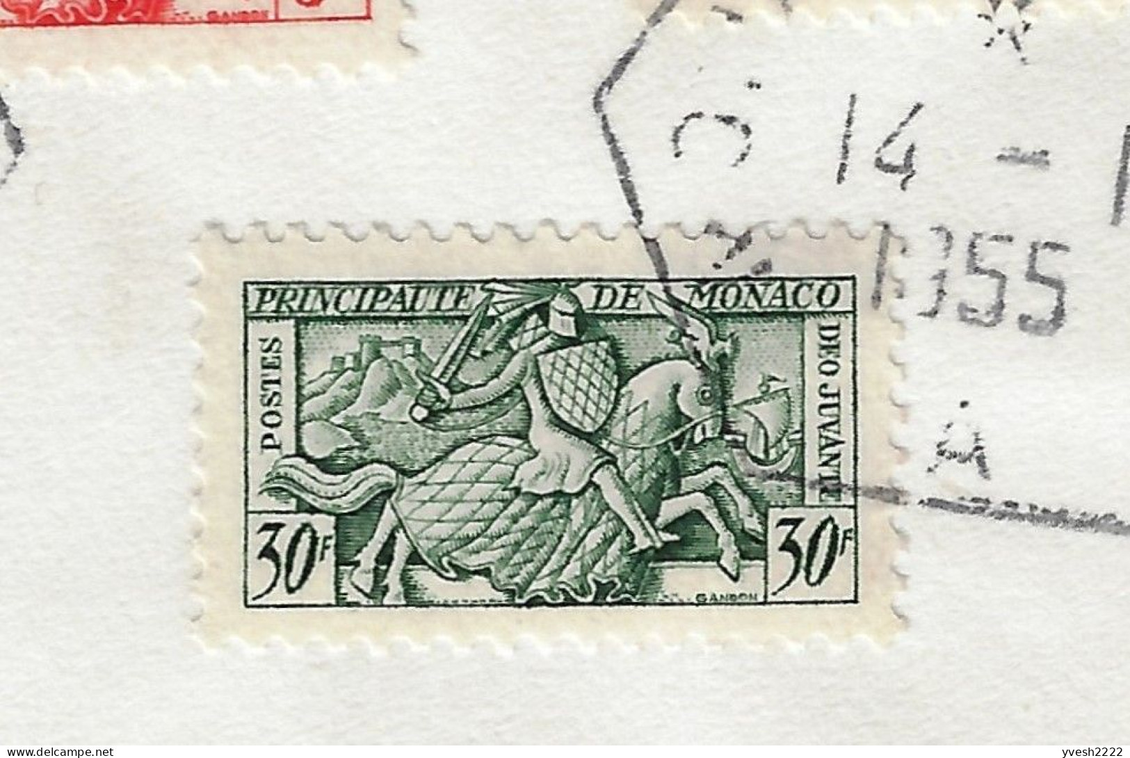 Monaco 1955 Y&T 415 à 419 Sur Enveloppe Premier Jour. Sceau Du Prince De Monaco, Cavalier - Covers