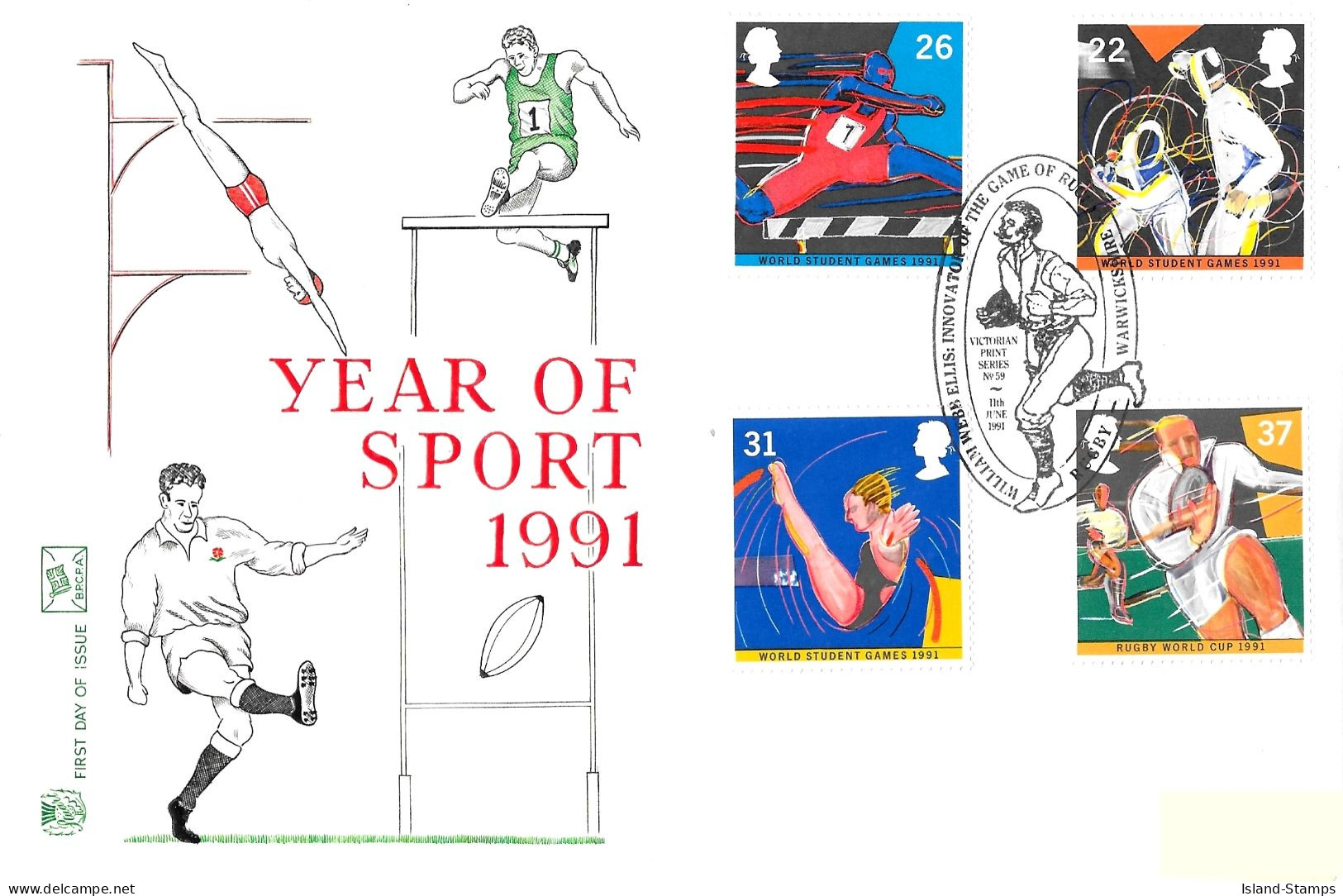 1991 Sports Addressed FDC Tt - 1991-00 Ediciones Decimales