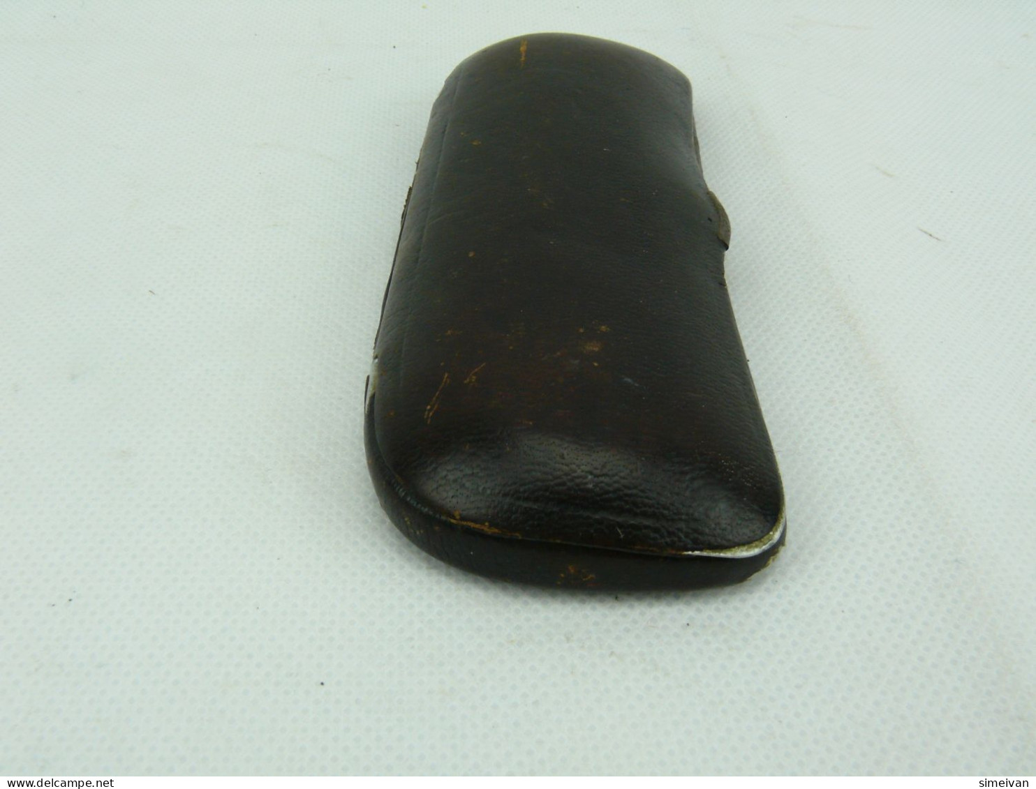 Vintage OPTAL Eyeglasses Case Aluminum With Brown Leather #2310 - Occhiali