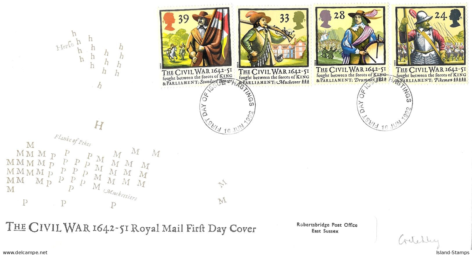 1992 Civil War Addressed FDC Tt - 1991-2000 Em. Décimales