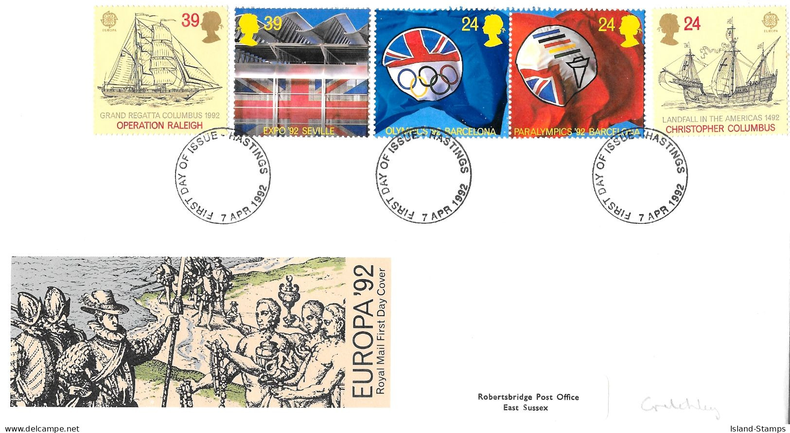 1992 Events Addressed FDC Tt - 1991-2000 Em. Décimales