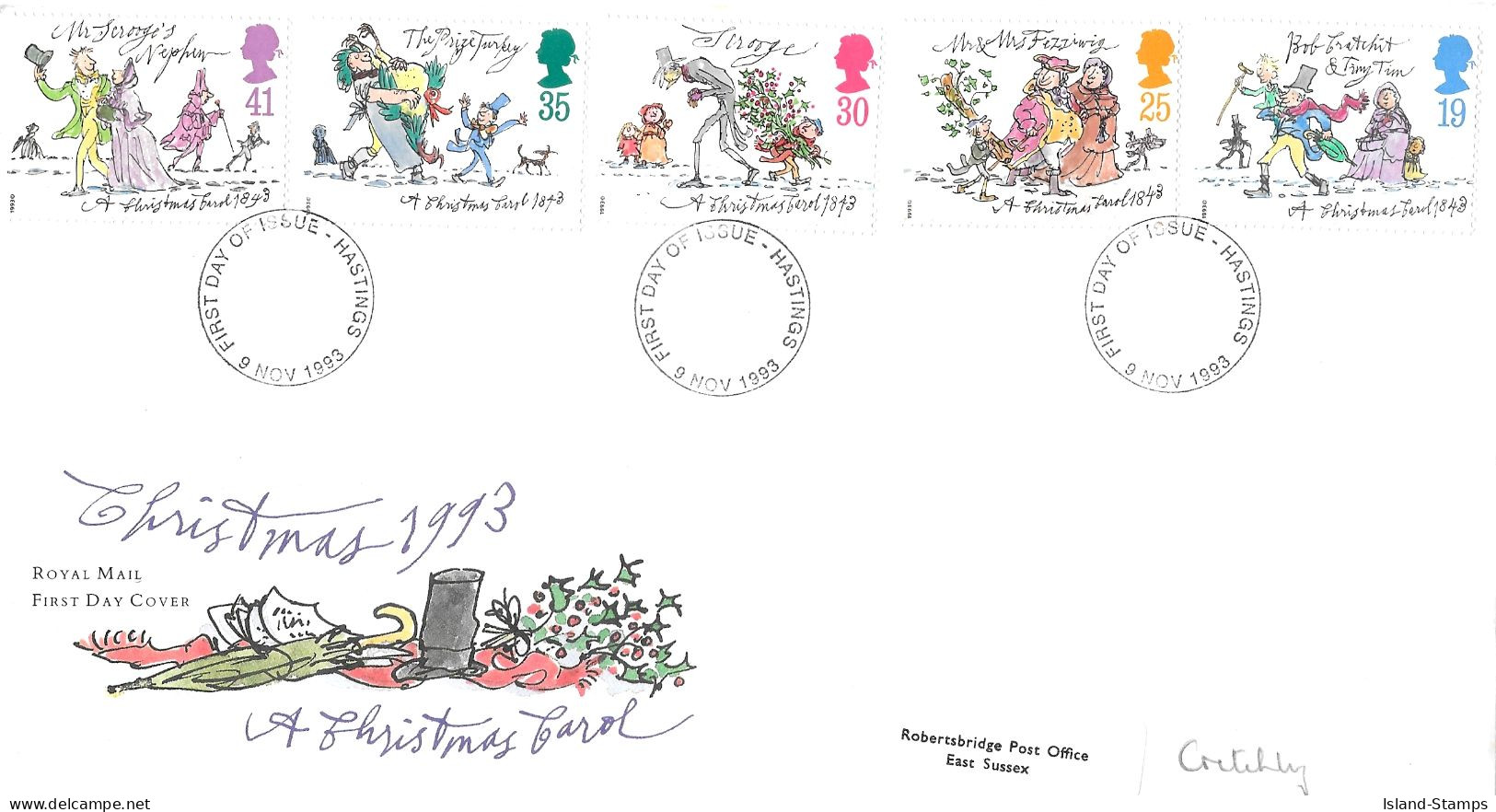 1993 Christmas Addressed FDC Tt - 1991-00 Ediciones Decimales