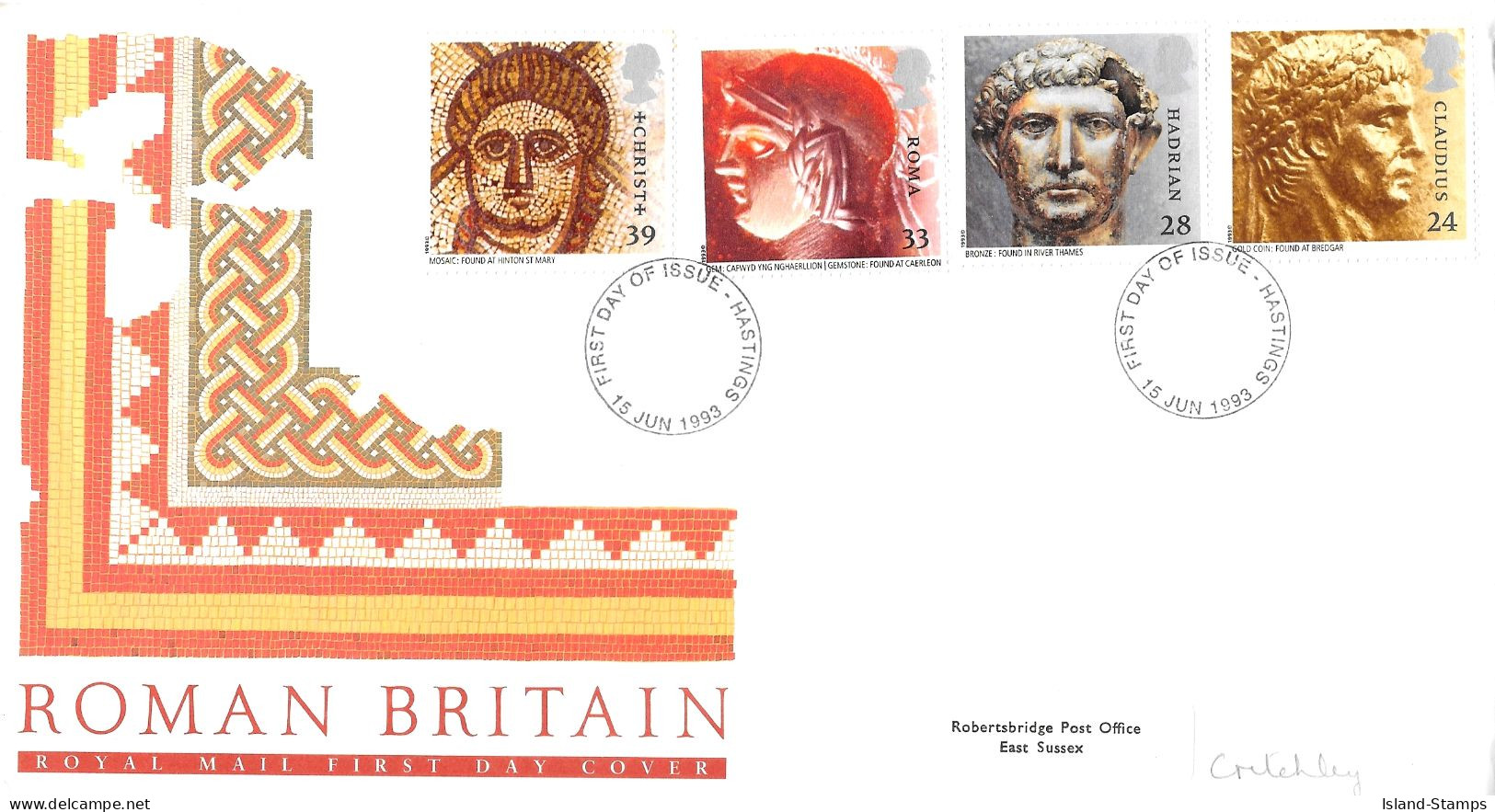 1993 Roman Britain Addressed FDC Tt - 1991-2000 Dezimalausgaben