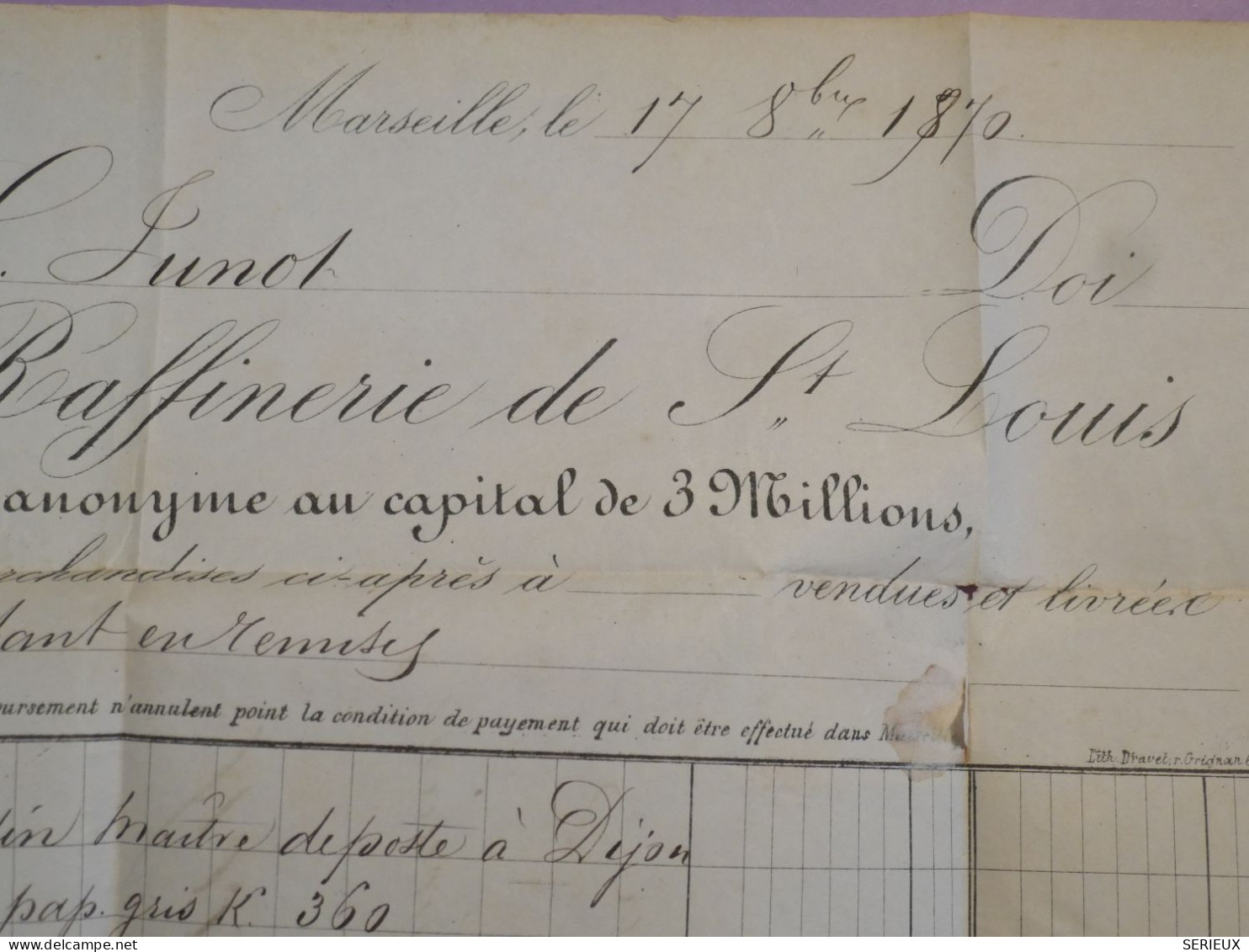 DK 21 FRANCE BELLE  LETTRE VARIETé 1869 MARSEILLE  A RECEY  +N°29  SANS FILET ++  AFF. INTERESSANT +++ + - 1849-1876: Klassik