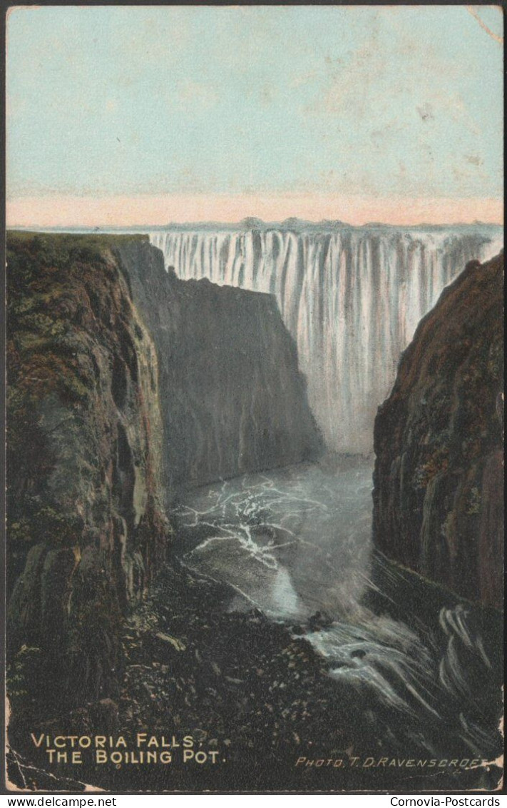 The Boiling Pot, Victoria Falls, 1906 - TD Ravenscroft Postcard - Sambia