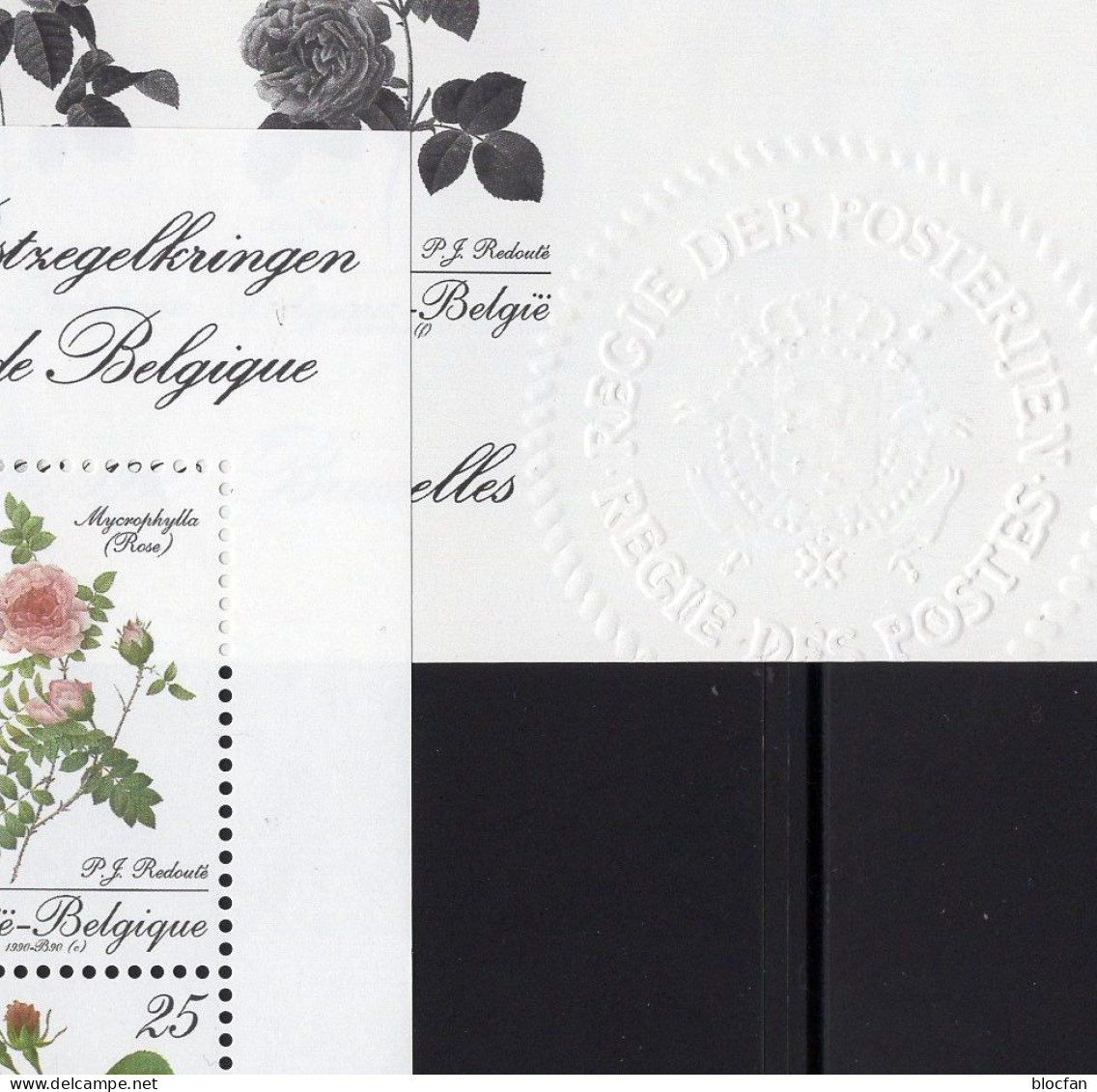 Belgien Block 61+SD-Bl.61 ** 96€ Blumen Für Königin 1990 Förderung Philatelie Rose Helene Flowers Sheets Bf EXPO Belgica - Rosen