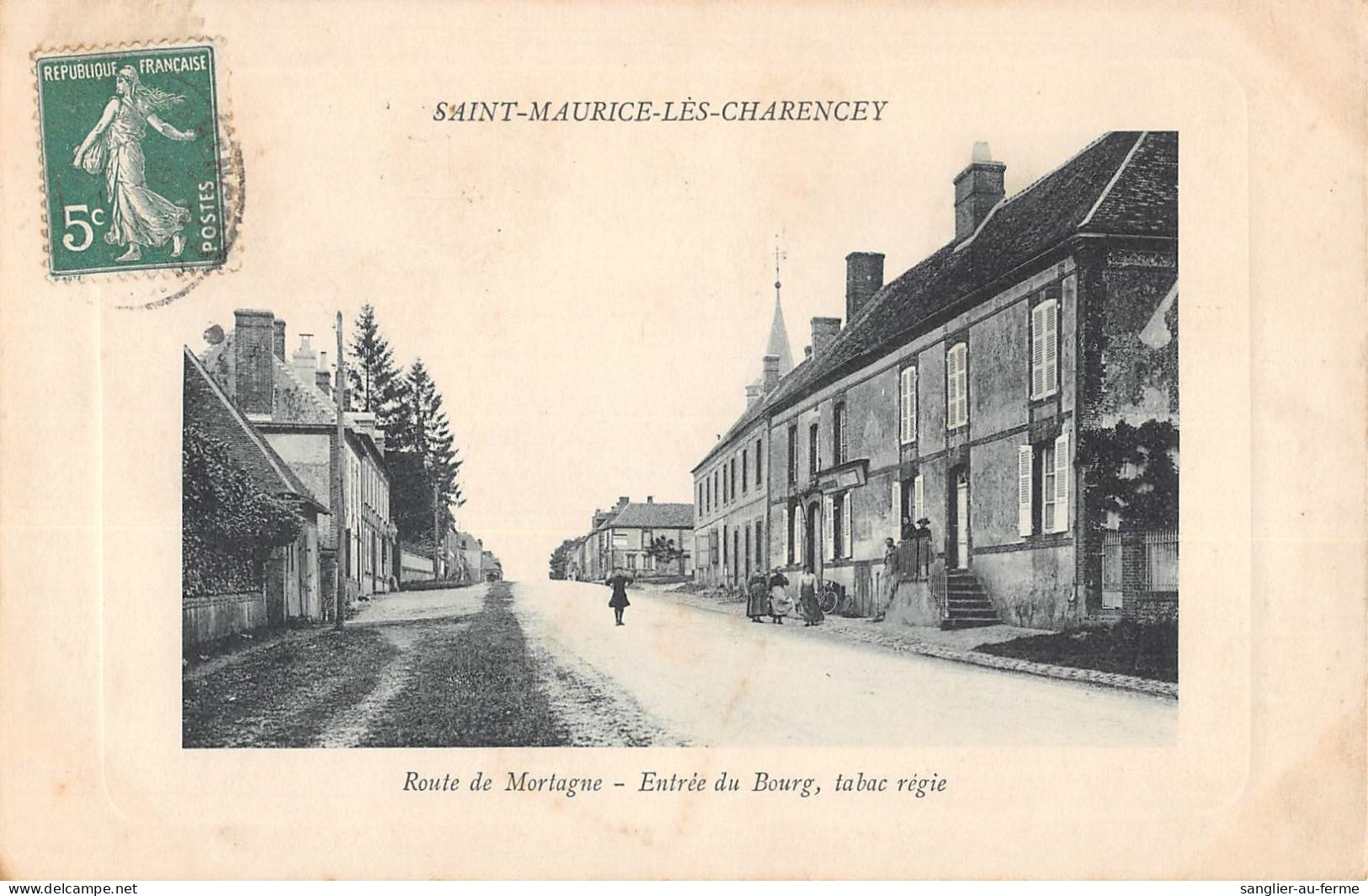 CPA 61 SAINT MAURICE LES CHARENCEY / ROUTE DE MORTAGNE / ENTREE DU BOURG / TABAC REGIE - Otros & Sin Clasificación