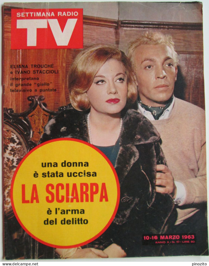 SETTIMANA RADIO TV 10 1963 Eliana Trouché Ivano Staccioli Line Renaud Dario Fo - Televisie