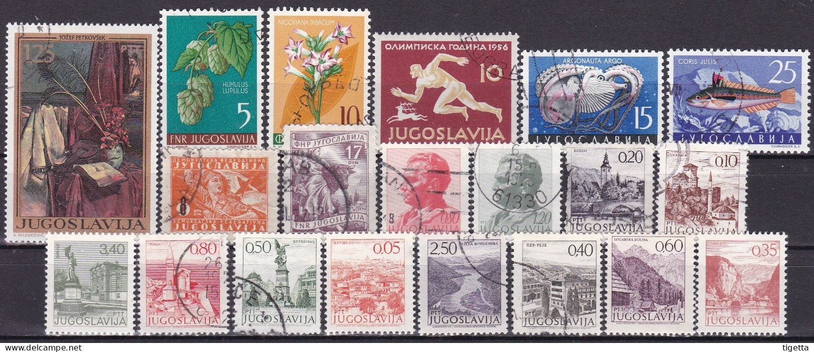JUGOSLAVIA LOTTO 13 ANNI VARI USATI COME DA FOTO - Collections, Lots & Séries