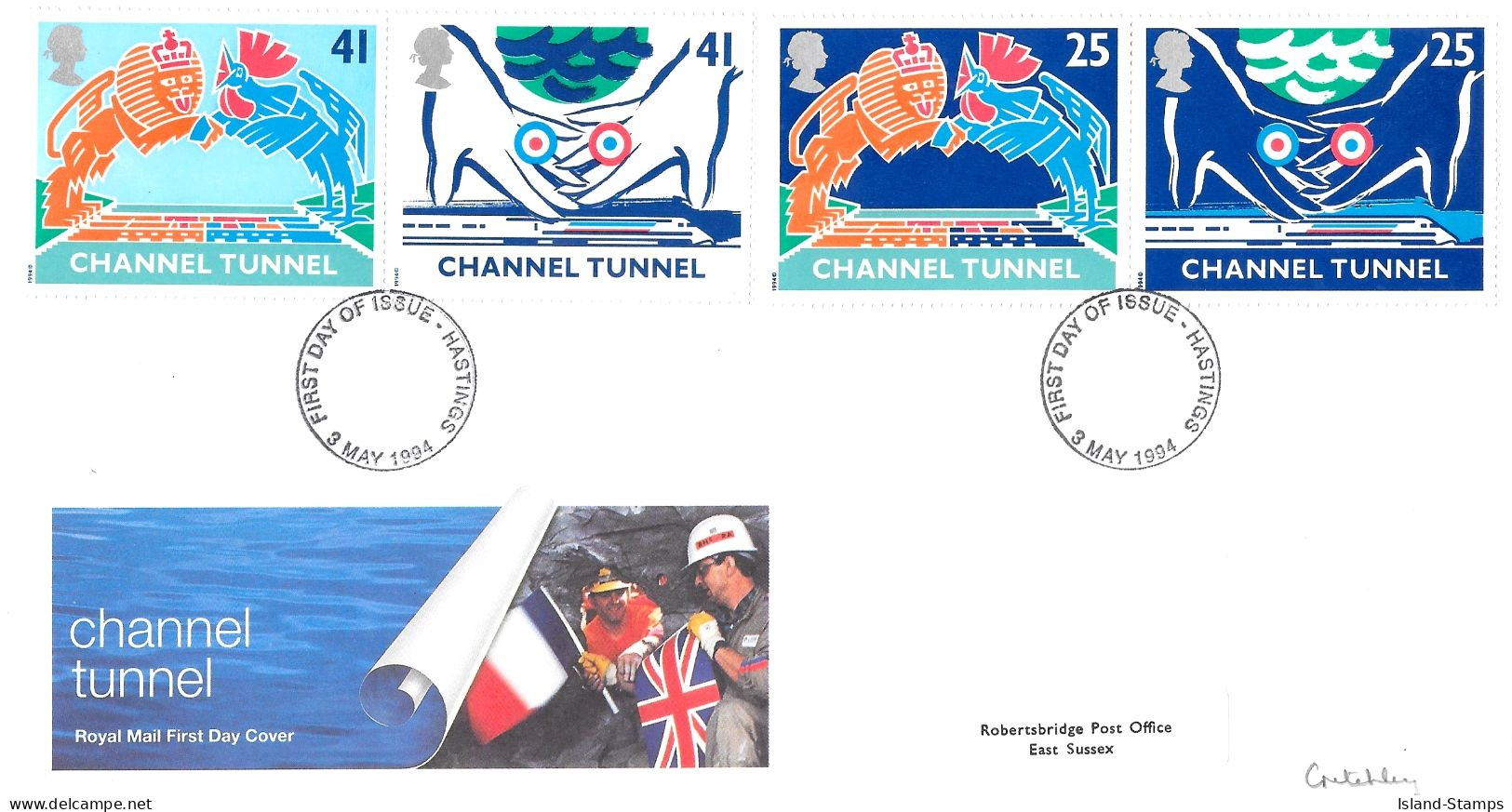 1994 Channel Tunnel Addressed FDC Tt - 1991-2000 Decimal Issues