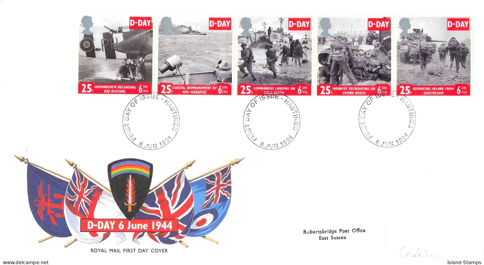 1994 D Day Addressed FDC Tt - 1991-2000 Dezimalausgaben