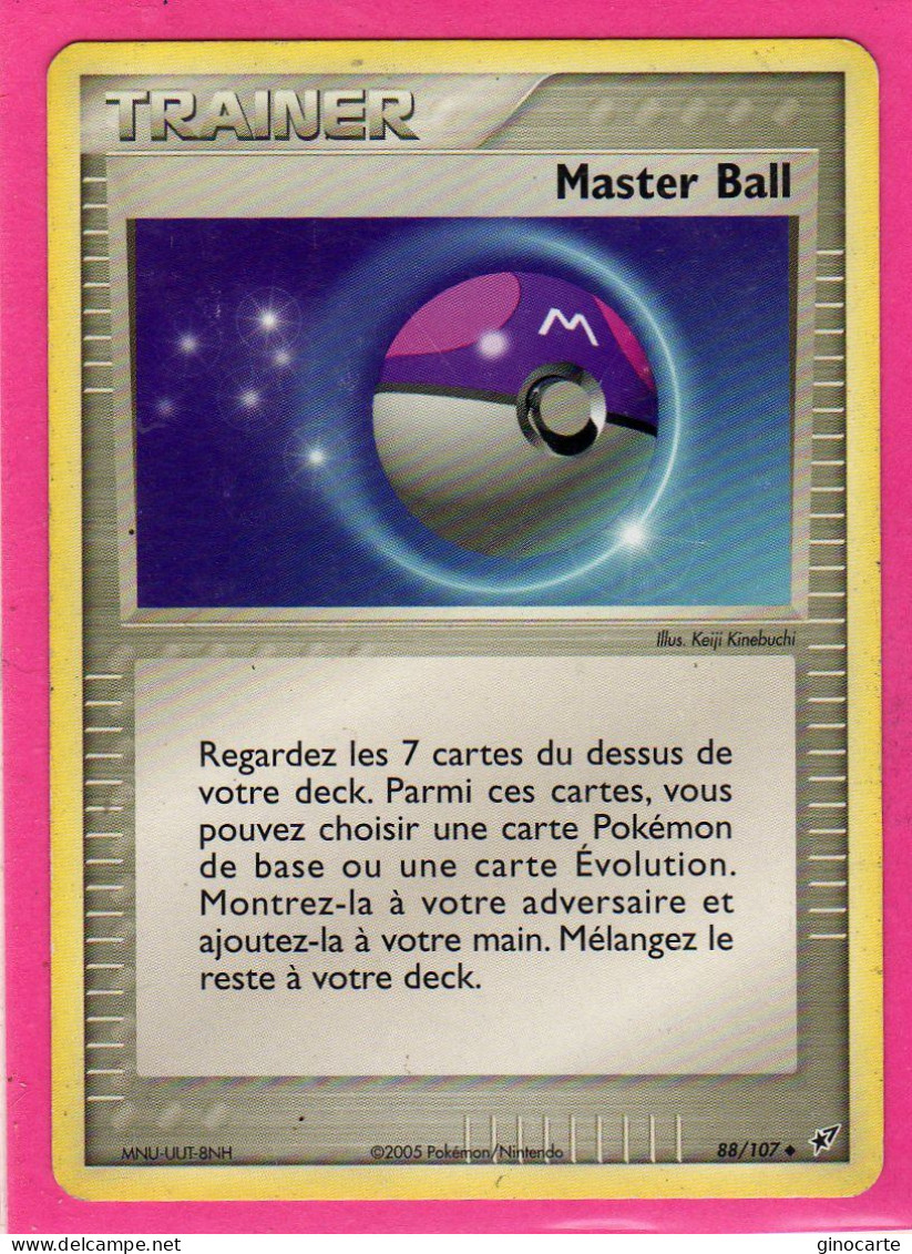 Carte Pokemon 2005 Ex Deoxys 88/107 Master Ball Bon Etat - Ex