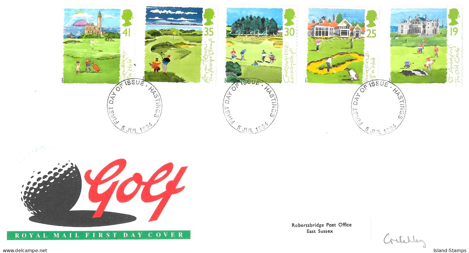 1994 Golf Courses Addressed FDC Tt - 1991-00 Ediciones Decimales