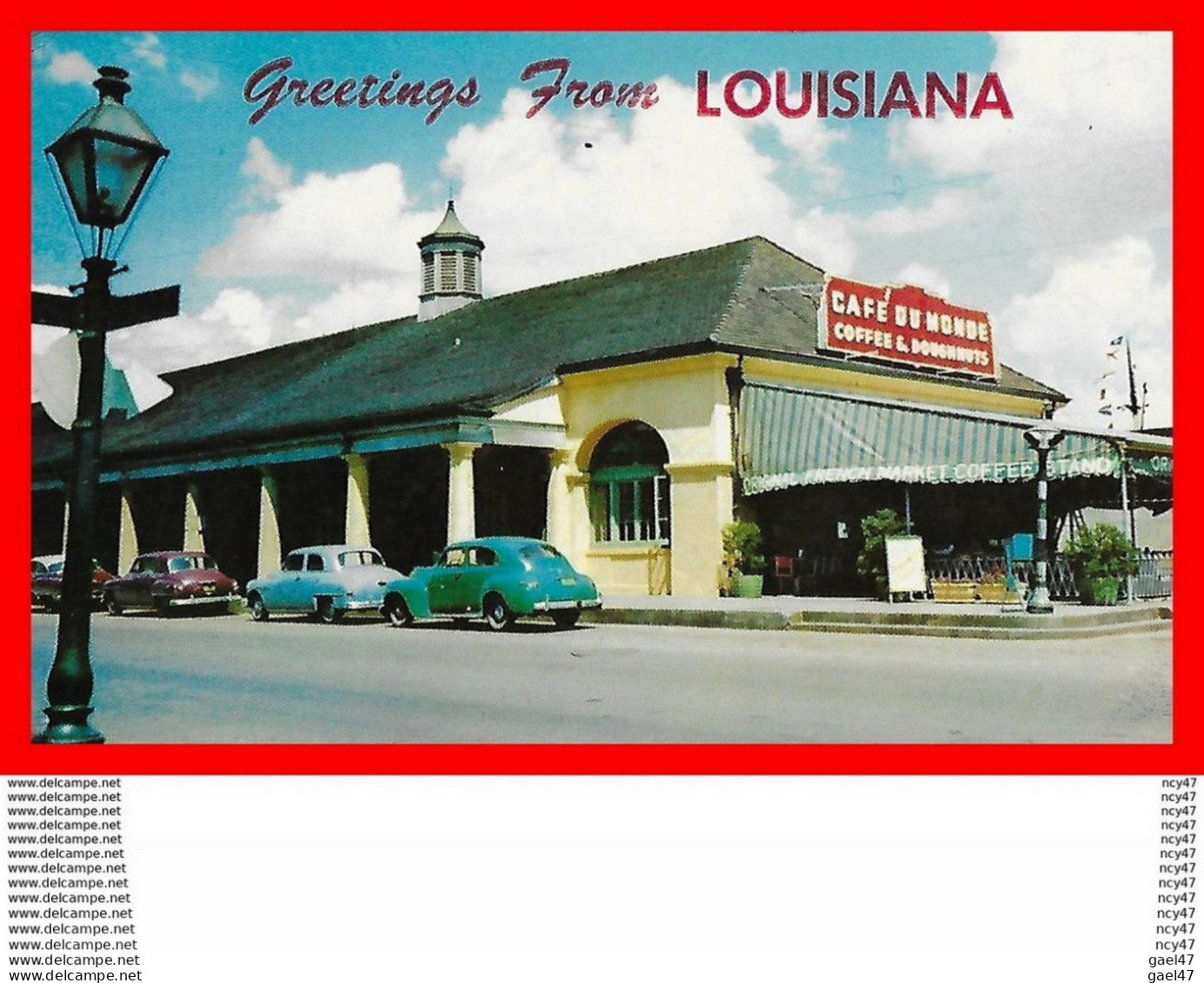 CPSM/pf  NEW ORLEANS (Etats-Unis) Famous Old French Market, Café Du Monde ...H960 - New Orleans