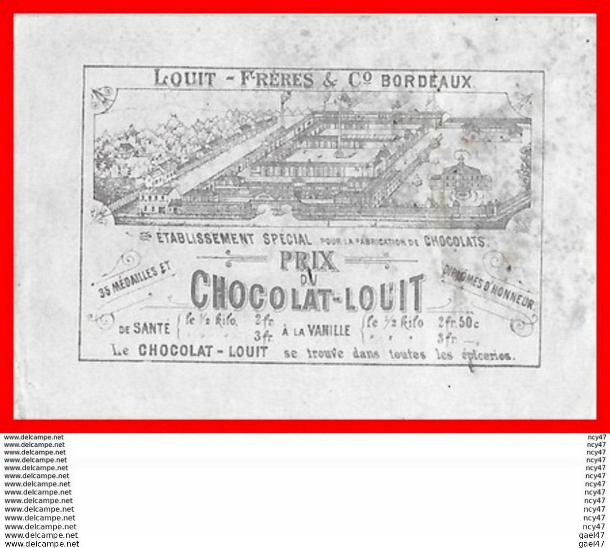 CHROMOS. Chocolat LOUIT (Bordeaux).  Paysage Hivernal...S1022 - Louit