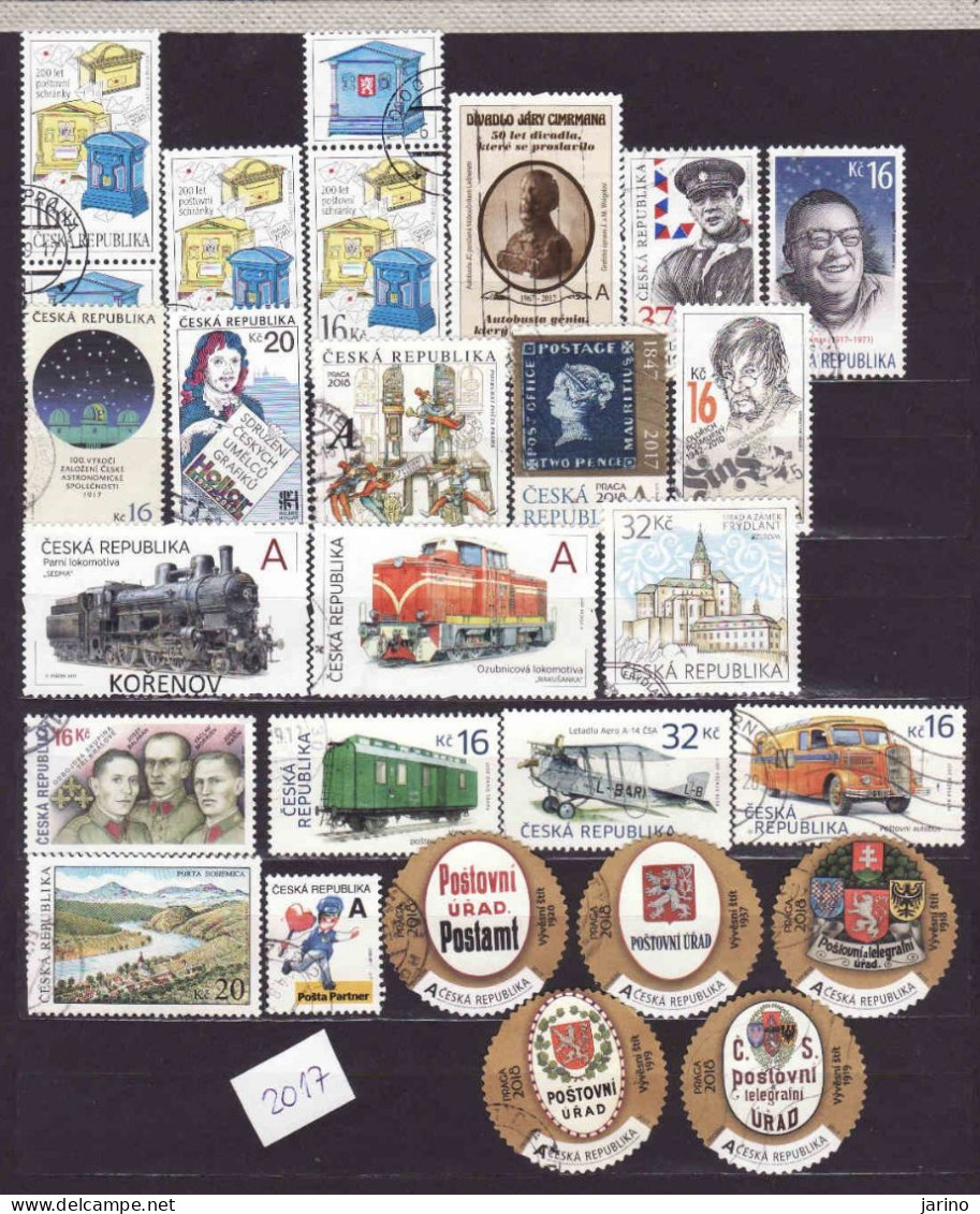 Tchechische Republik 2017,used.I Will Complete Your Wantlist Of Czech Or Slovak Stamps According To The Michel Catalog - Oblitérés