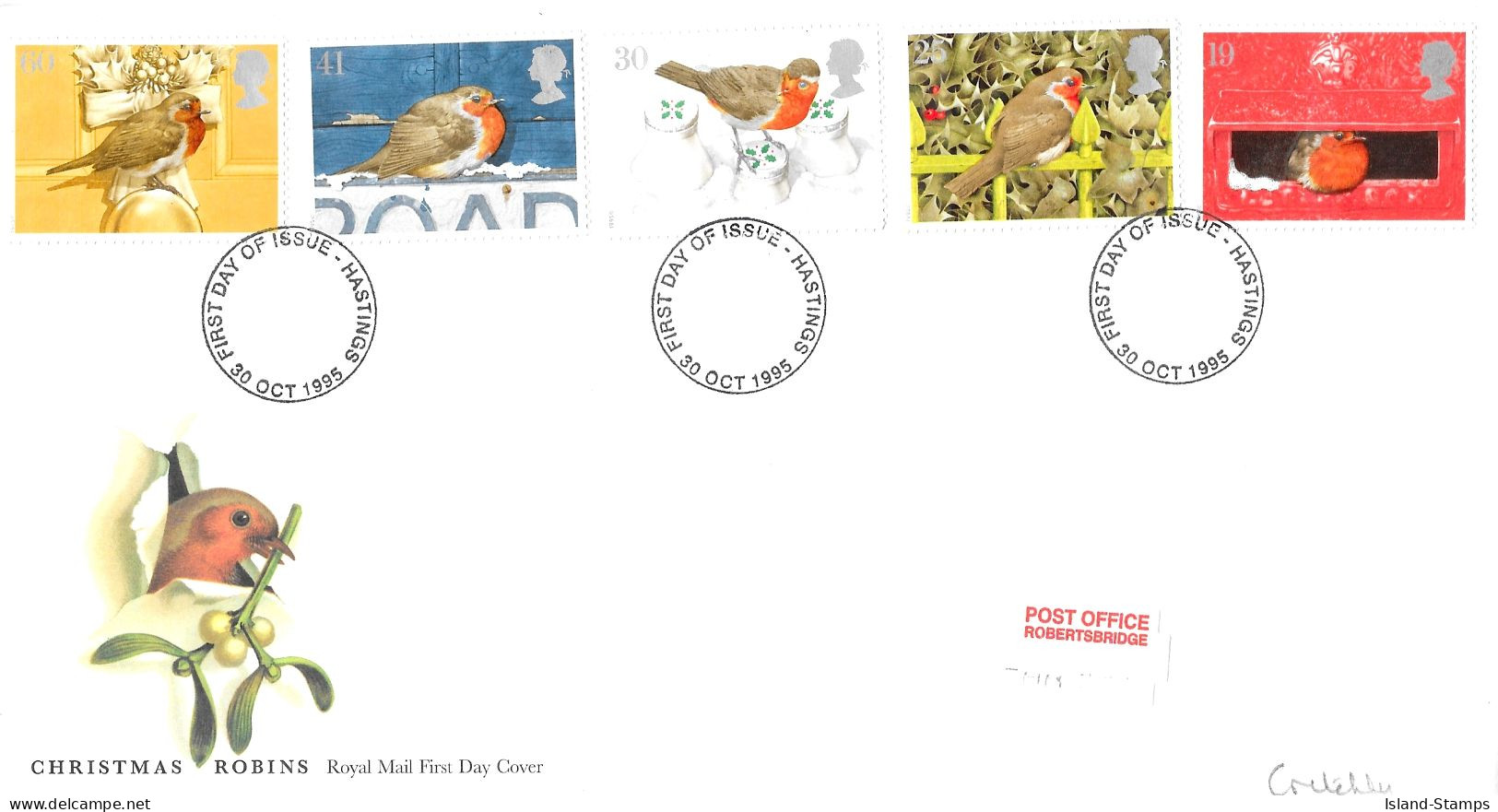 1995 Christmas Addressed FDC Tt - 1991-2000 Decimal Issues