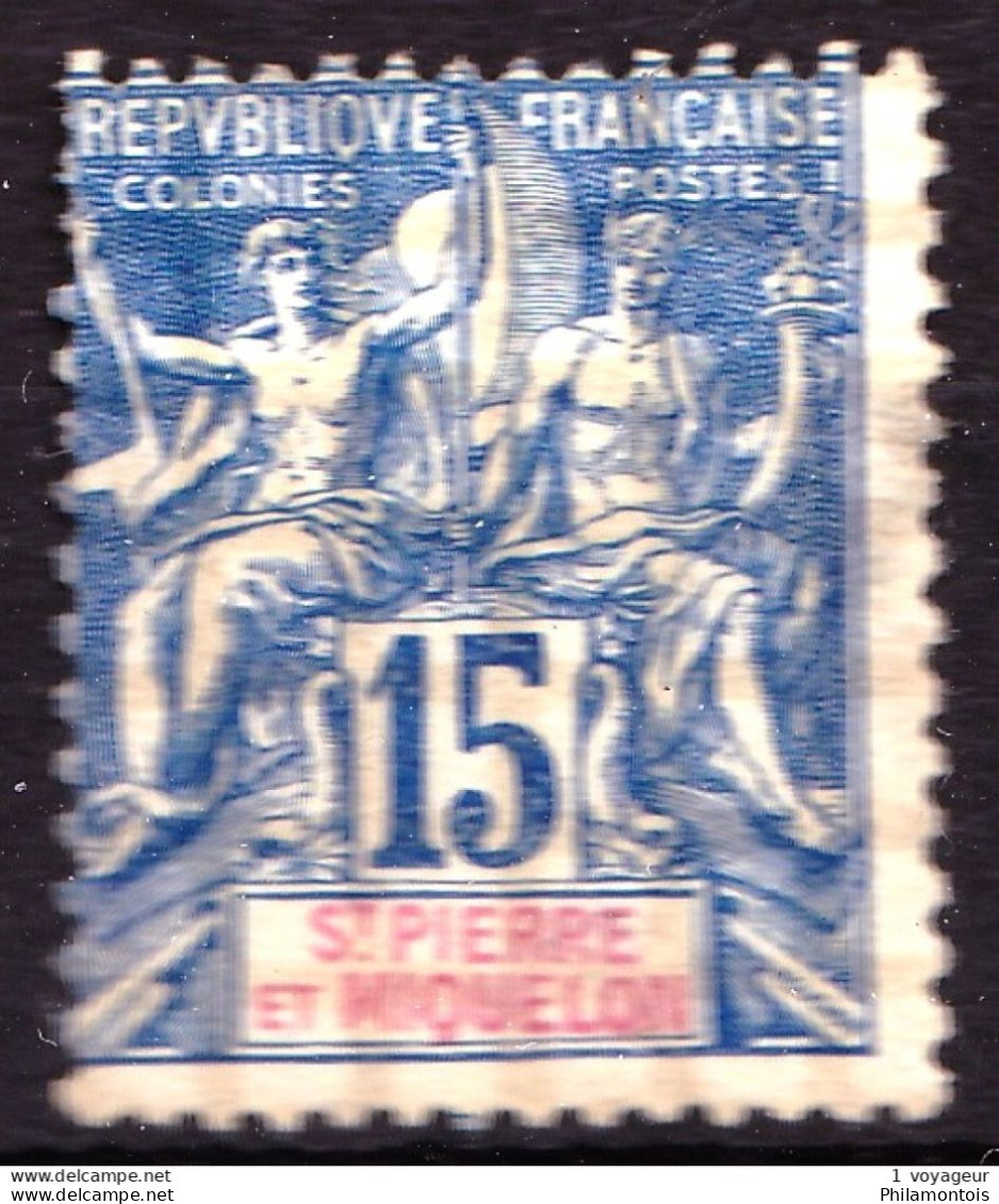 SPM - 64 - 15c Bleu - Neuf N* - Très Beau - Unused Stamps