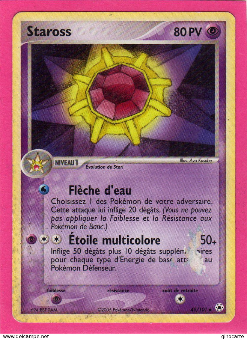 Carte Pokemon 2005 Ex Legende Oubliée 49/101 Staross 80pv Bon Etat - Ex