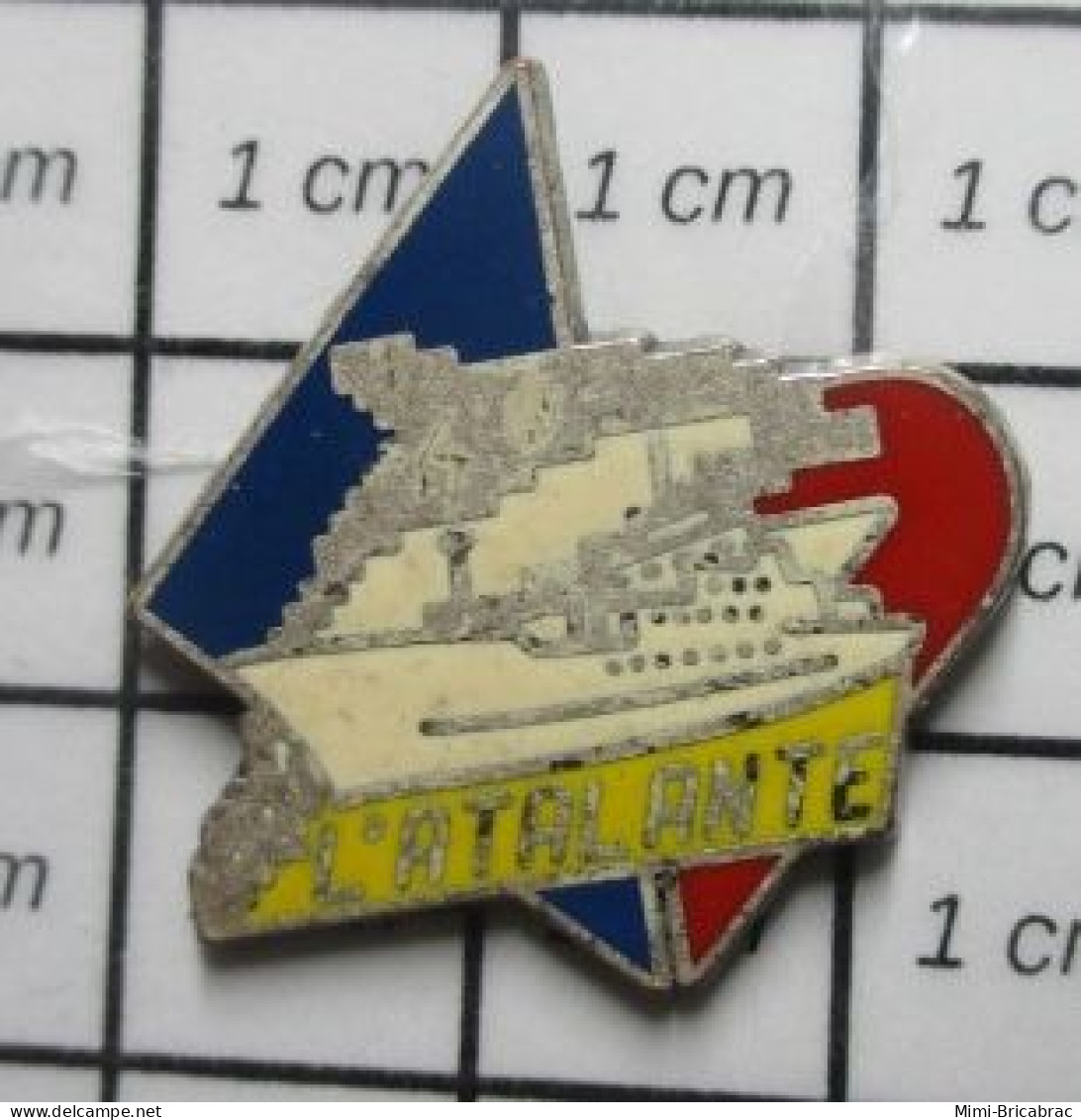 718C Pin's Pins / Beau Et Rare / BATEAUX / NAVIRE DE COMMERCE L'ATALANTE - Schiffahrt