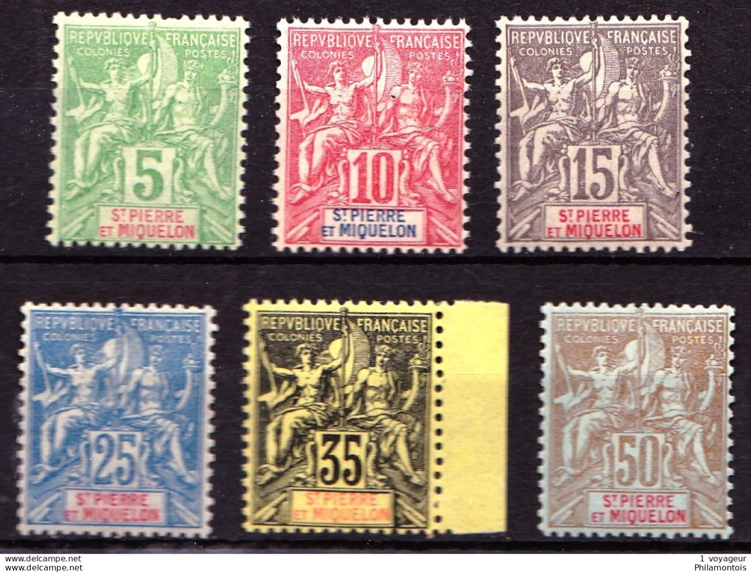 SPM - 72 / 77 - Série Complète 6 Valeurs - Neufs N* (sauf 76 : NSG Mais BDF) - Très Beaux - Unused Stamps