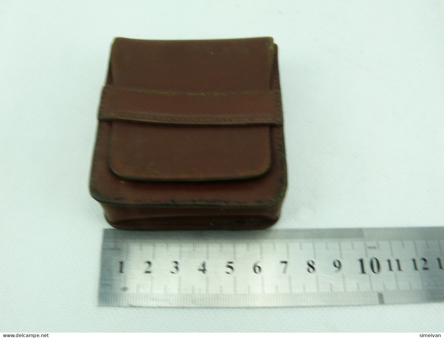 Vintage Brown Leather Case 6.5cm/ 5.5cm #2322