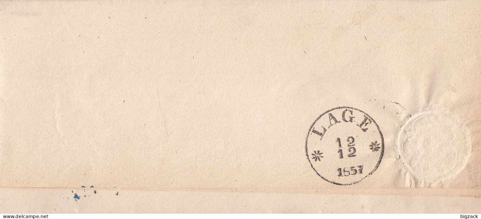 Thurn & Taxis Brief K1 Detmold 12.12.1857 Gel. Nach K1 Lage 12.12.1857 - Storia Postale