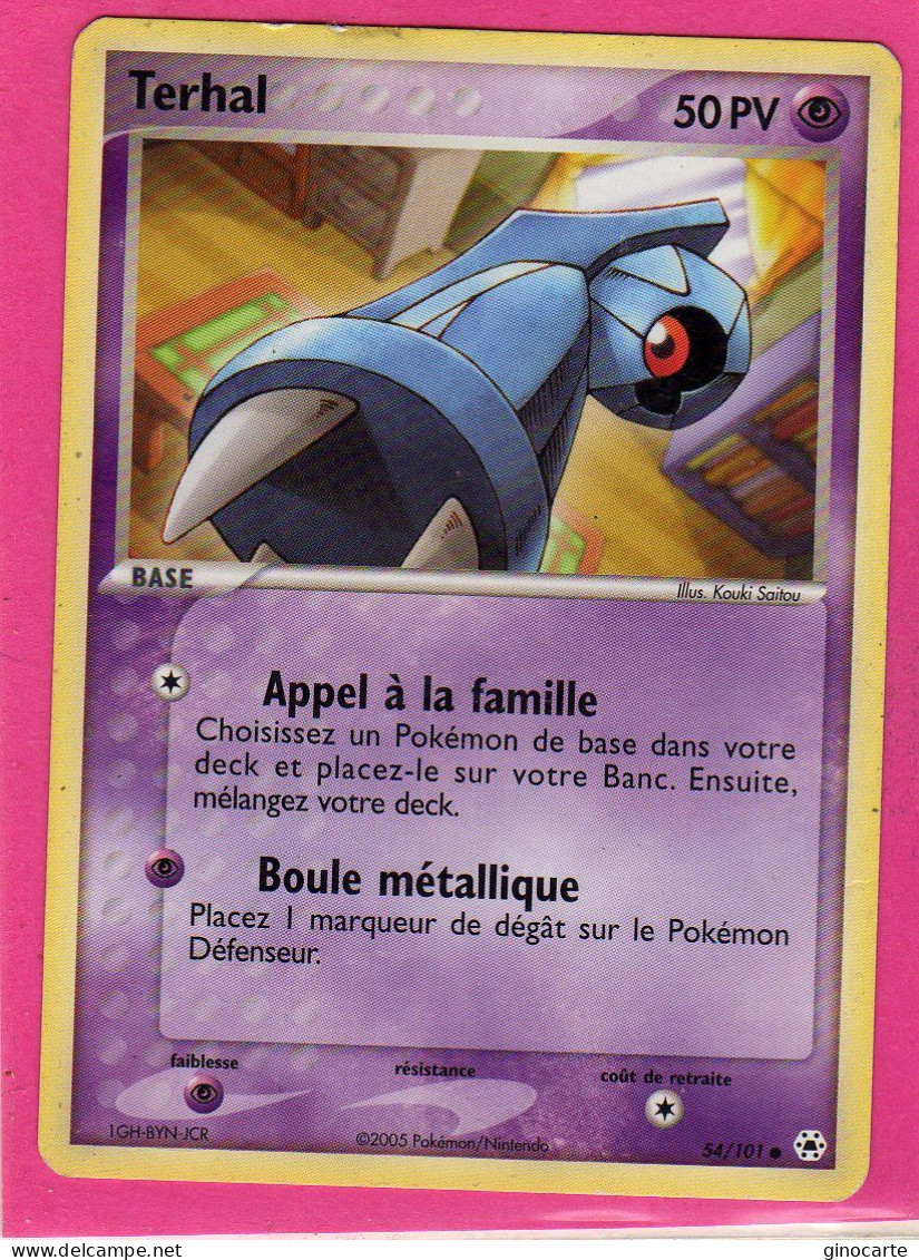 Carte Pokemon 2005 Ex Legende Oubliée 54/101 Terhal 50pv Occasion - Ex