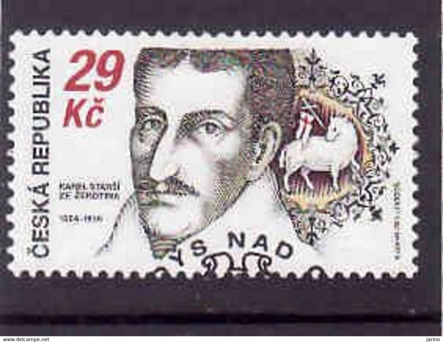 Czech Republic 2014, Michel 816, Karel Starší Ze Žerotína, Used.I Will Complete Your Wantlist Of Czech Or Slovak Stamps - Usados