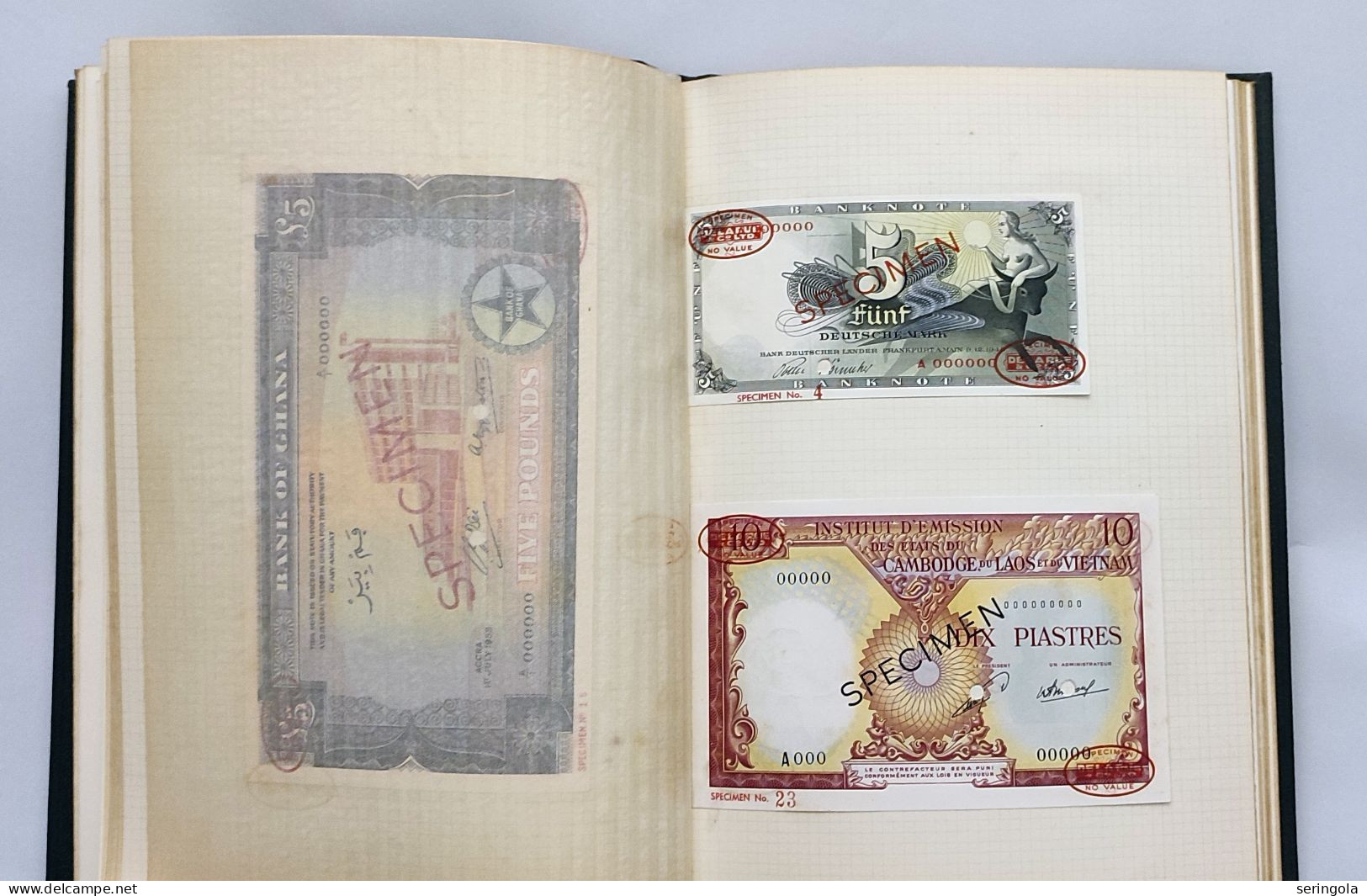 " De La Rue"  Book of Stample Banknotes (SPECIMEN),  1943-1959