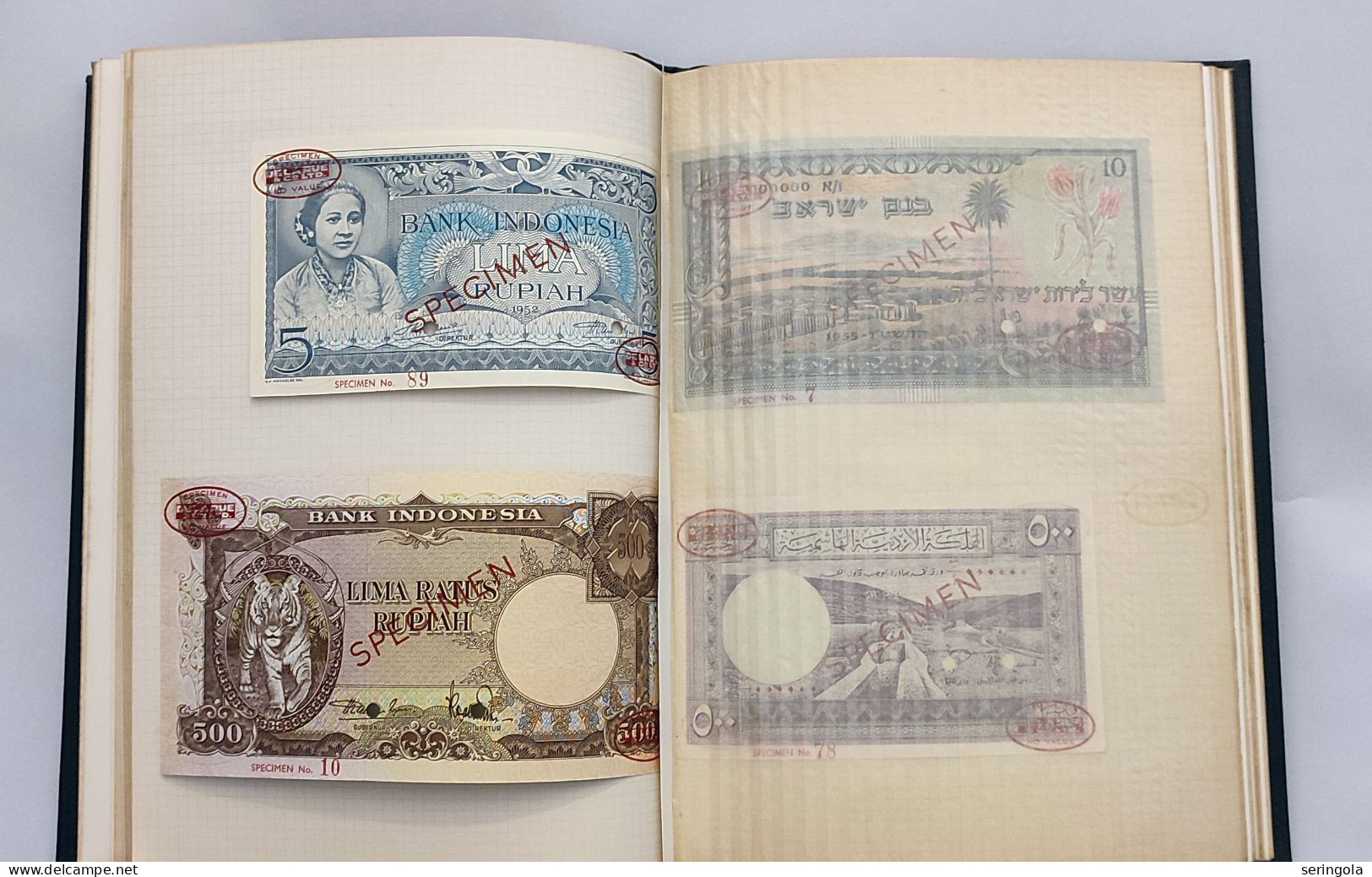 " De La Rue"  Book of Stample Banknotes (SPECIMEN),  1943-1959