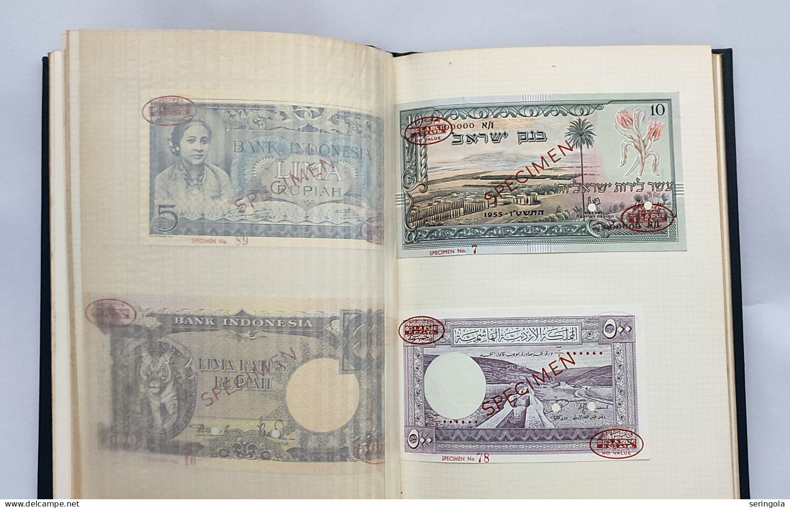 " De La Rue"  Book of Stample Banknotes (SPECIMEN),  1943-1959