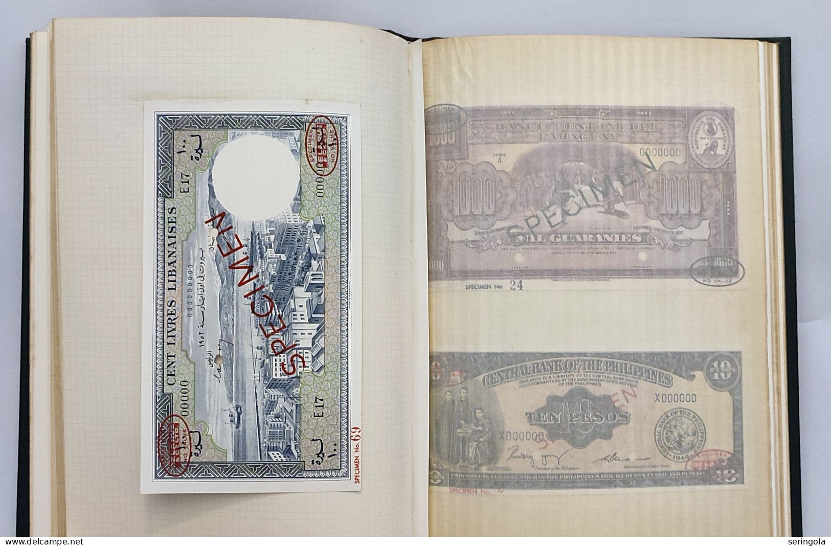 " De La Rue"  Book of Stample Banknotes (SPECIMEN),  1943-1959