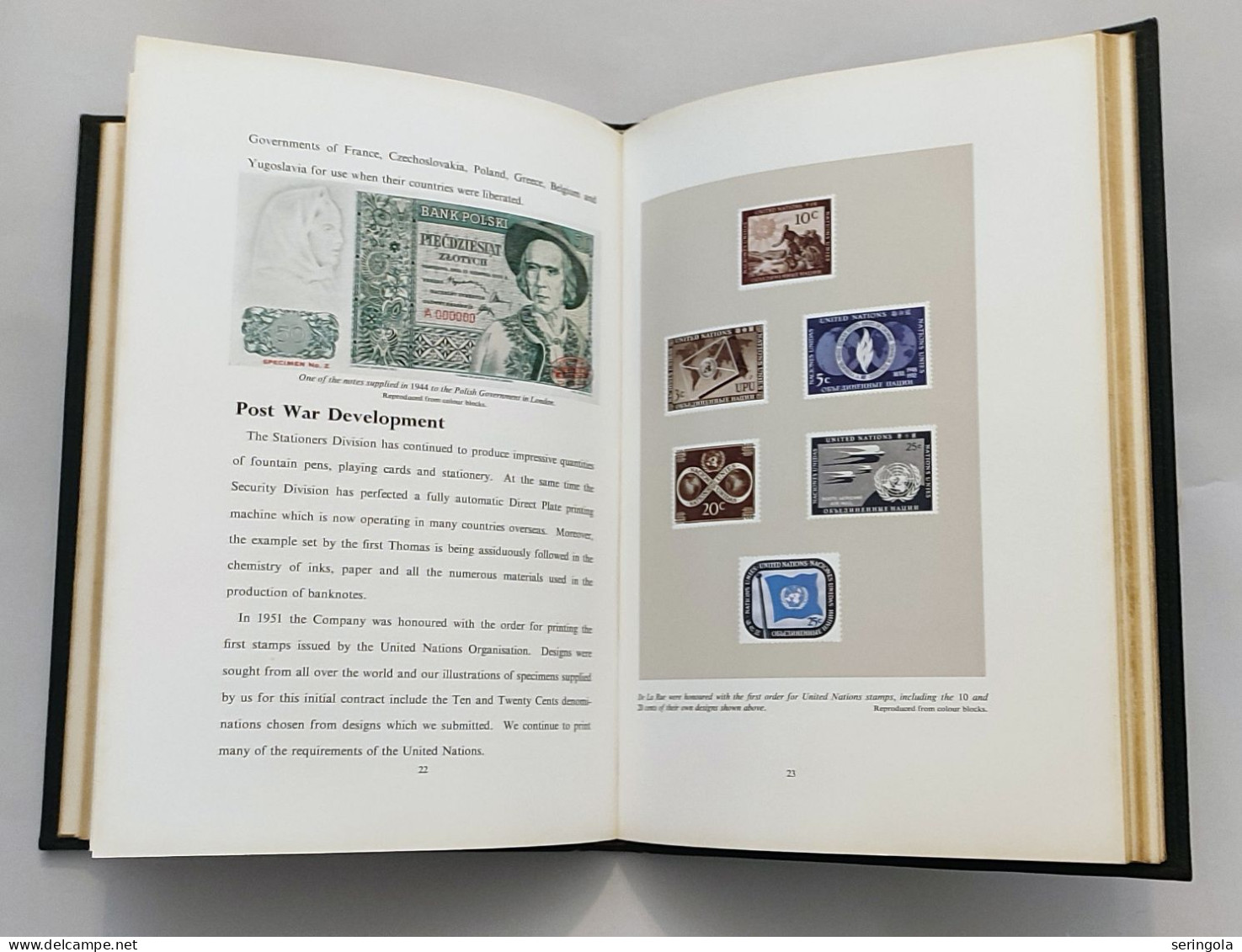 " De La Rue"  Book of Stample Banknotes (SPECIMEN),  1943-1959